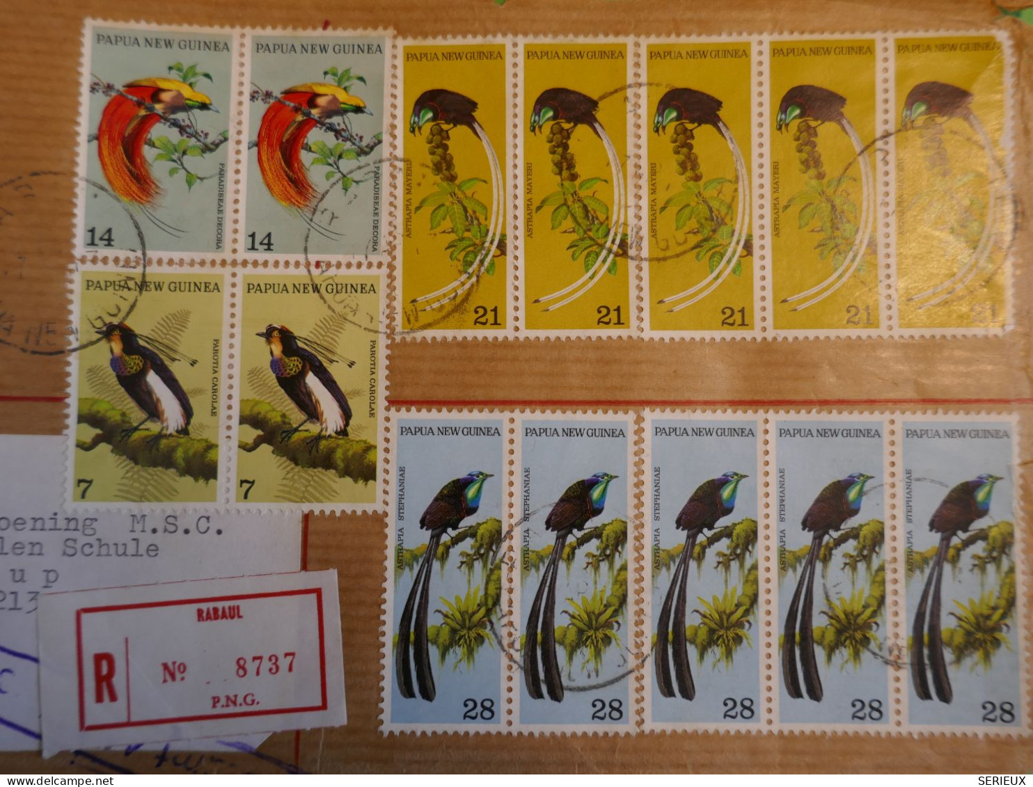 DO14 PAPOUASIE . PAPUA NEW GUINEA   SUPERBE  LETTRE DEVANT   1971 RABAUL A  WILTRUP GERMANY +BIRDS + AFF. GREAT +++++ - Papua New Guinea