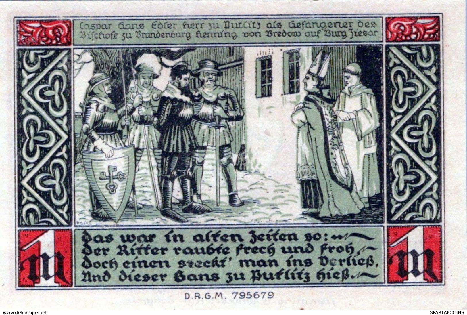1 MARK 1914-1924 Stadt ZIESAR Saxony UNC DEUTSCHLAND Notgeld Banknote #PD396 - [11] Emissioni Locali