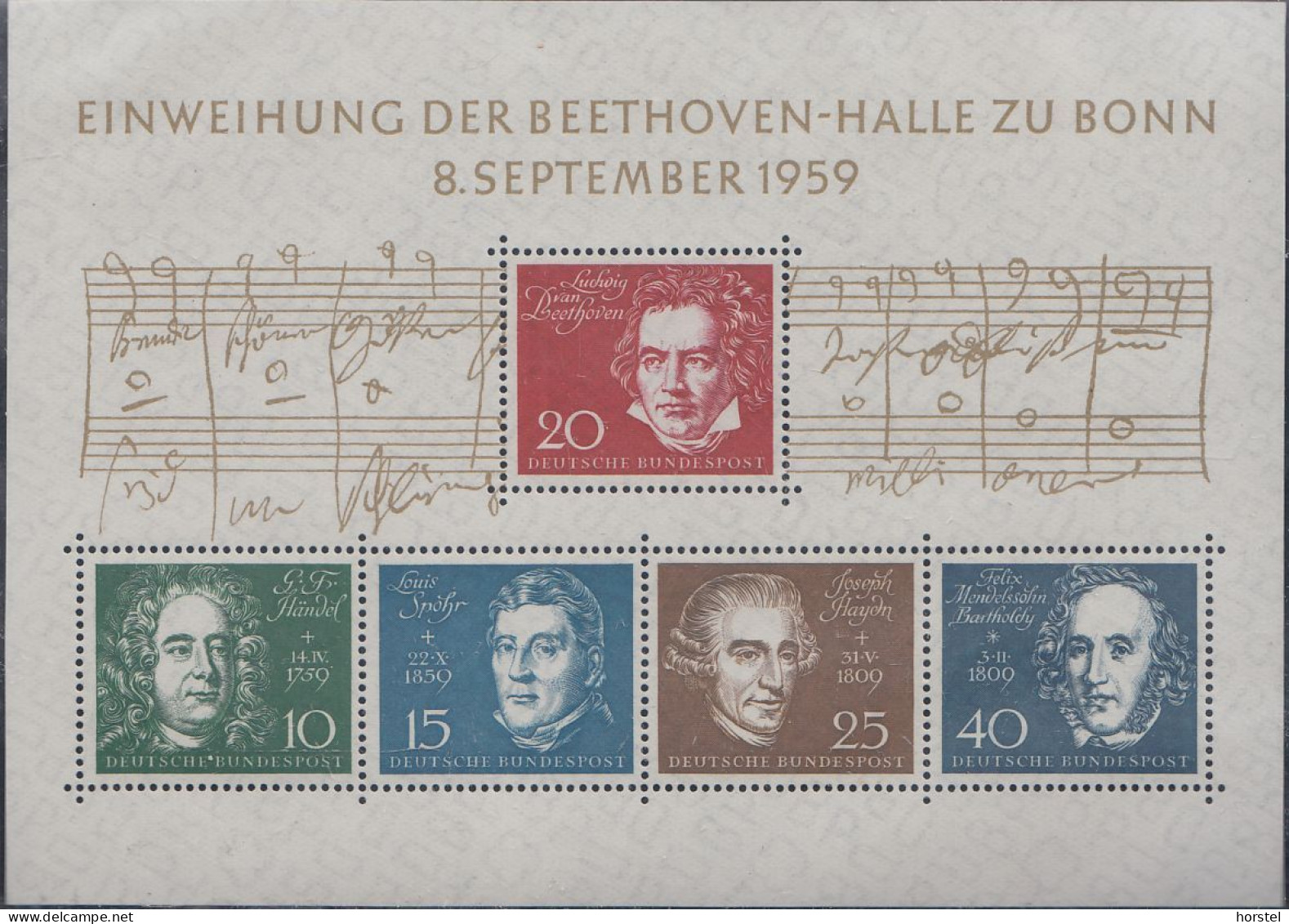 Deutschland Mi. Block 2 Einweihung Der Beethovenhalle Bonn ( Postfrisch) - Unused Stamps