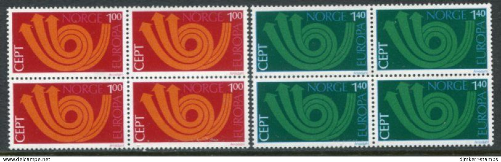 NORWAY 1973 Europa Blocks Of 4 MNH / **.  Michel 660-61 - Nuovi