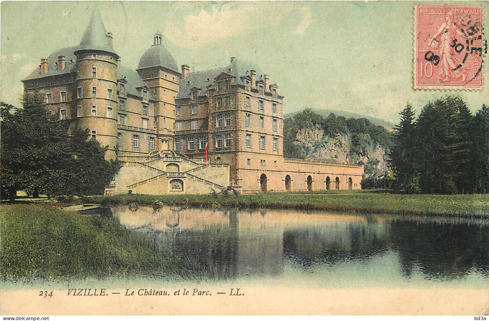  38 - VIZILLE - LE CHÂTEAU ET LE PARC - 1906 - Andere & Zonder Classificatie