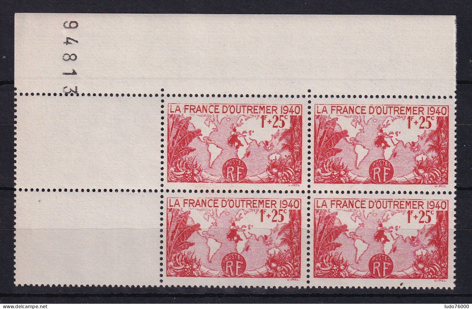 D 810 / N° 453 BLOC DE 4 NEUF** COTE 14€ - Collections