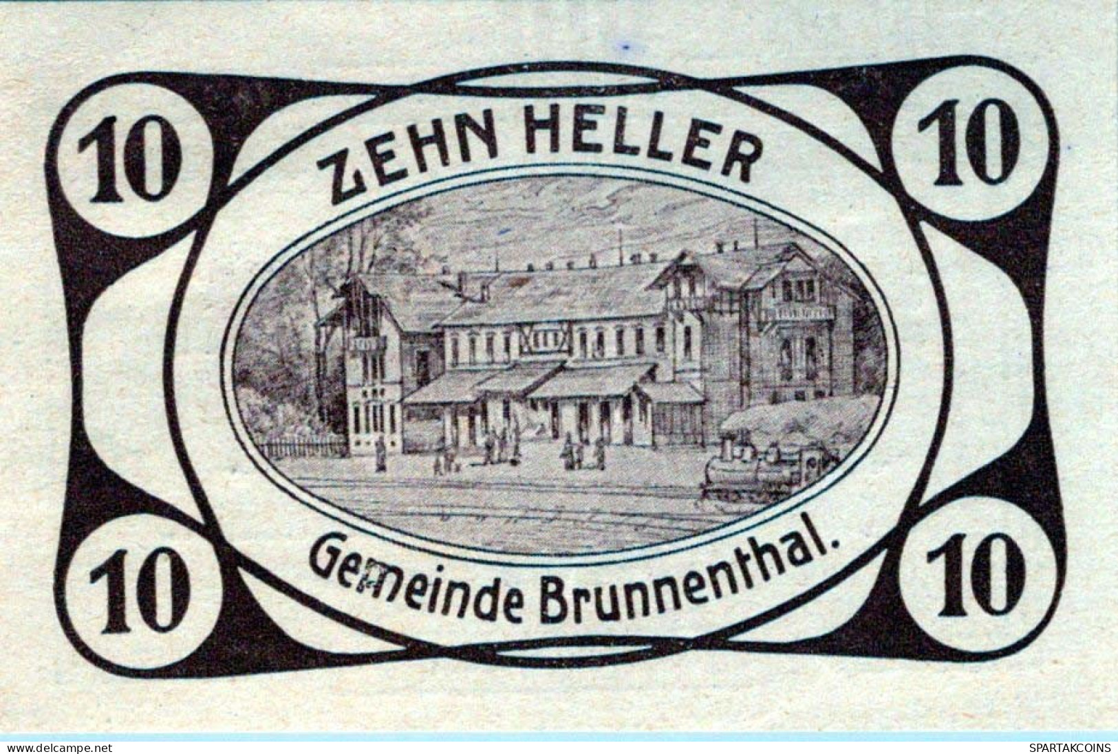 10 HELLER 1920 Stadt BRUNNENTHAL Oberösterreich Österreich Notgeld Papiergeld Banknote #PG805 - [11] Local Banknote Issues