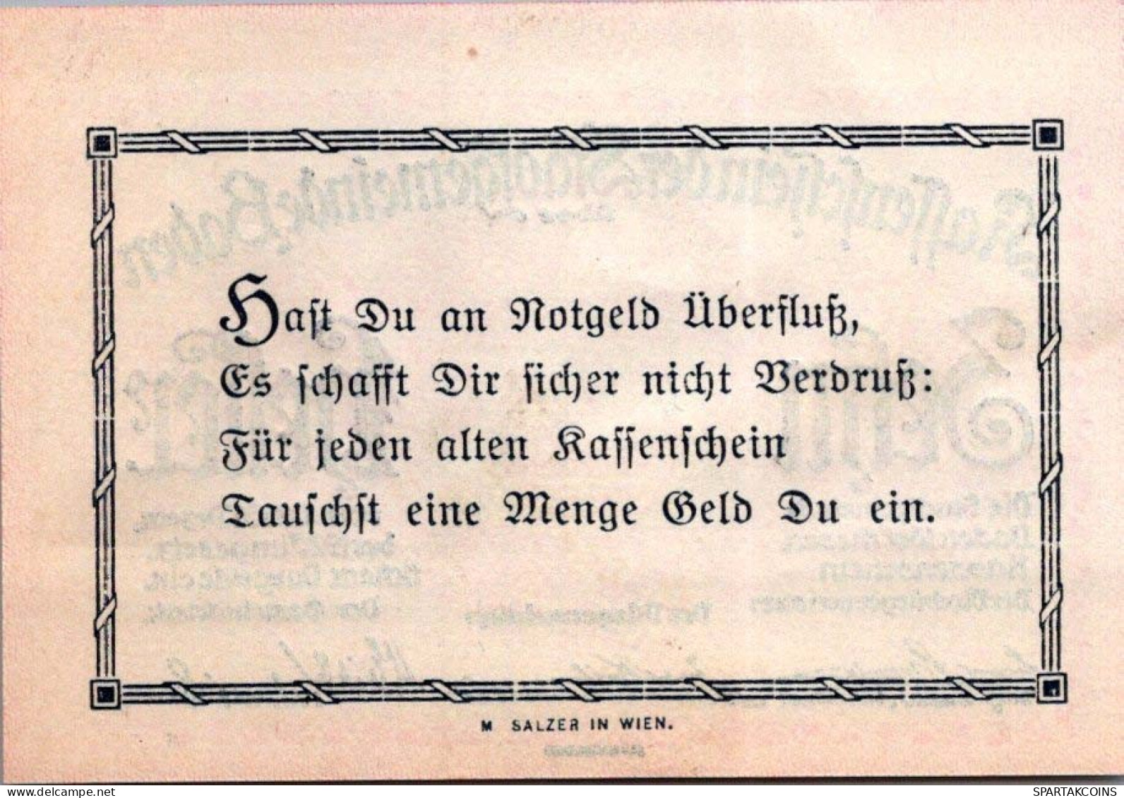 10 HELLER 1920 Stadt BADEN BEI WIEN Niedrigeren Österreich Notgeld Papiergeld Banknote #PG520 - [11] Local Banknote Issues