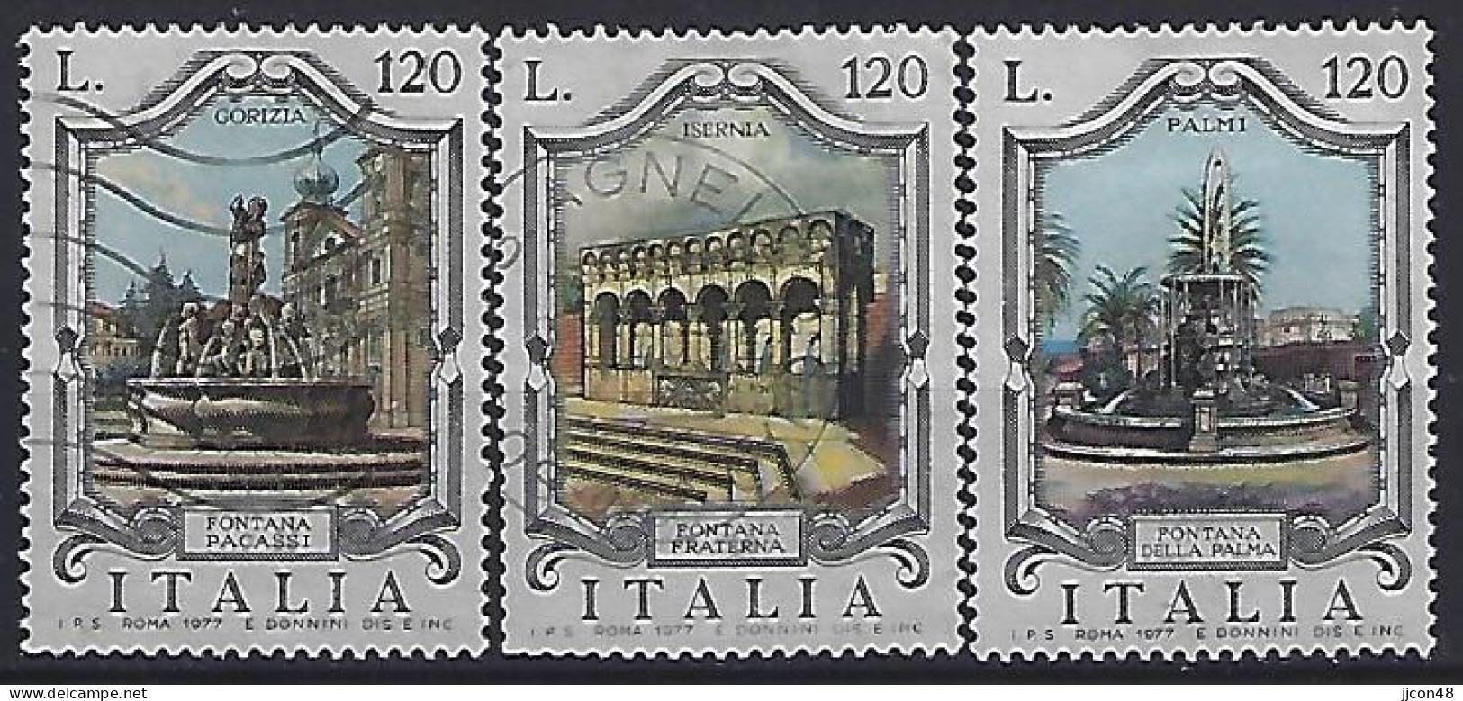 Italy 1977  Brunnen  (o) Mi.1583-1585 - 1971-80: Oblitérés