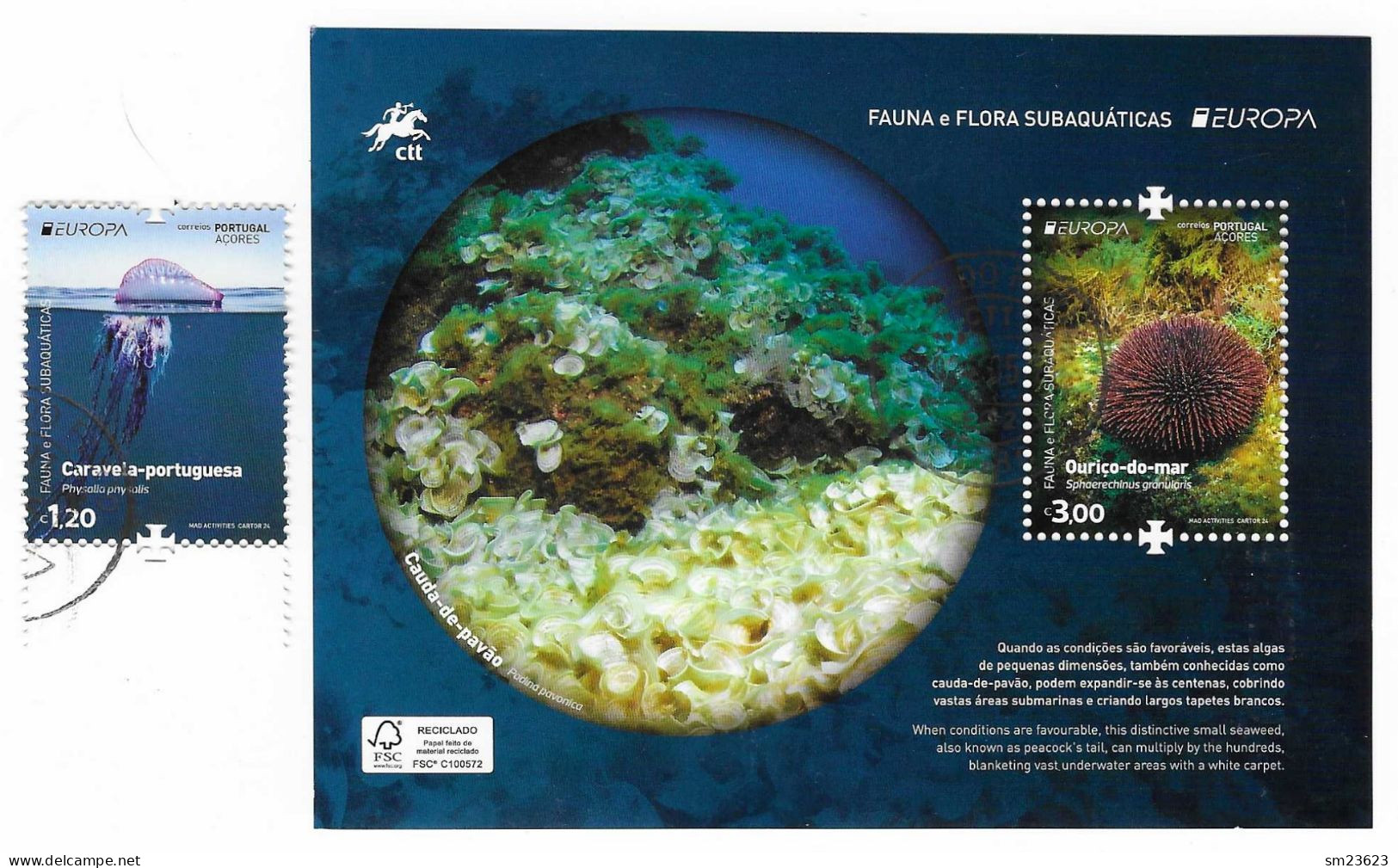 Portugal / Azoren 2024 , EUROPA CEPT Unterwasser Fauna+Flora / Fauna E Flora Subaquátucas - Gestempelt / Fine Used / (o) - 2024