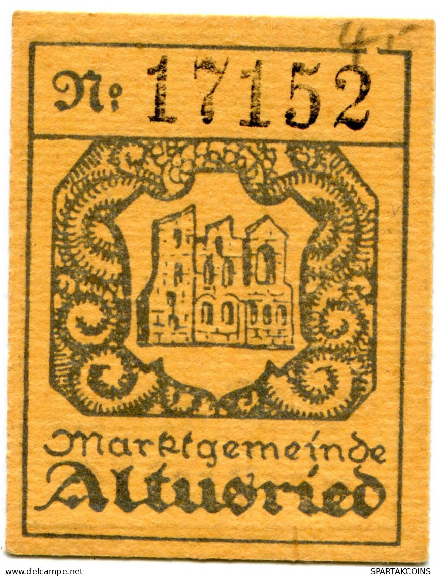 1 PFENNIG 1920 Stadt ALTUSRIED Bavaria DEUTSCHLAND Notgeld Papiergeld Banknote #PL521 - [11] Emisiones Locales