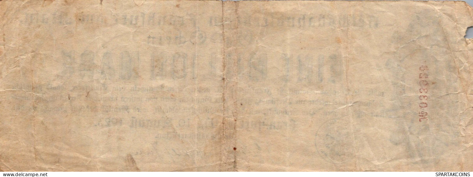 1 MILLION MARK 1923 Stadt FRANKFURT AM MAIN Hesse-Nassau DEUTSCHLAND Papiergeld Banknote #PL013 - [11] Emissions Locales