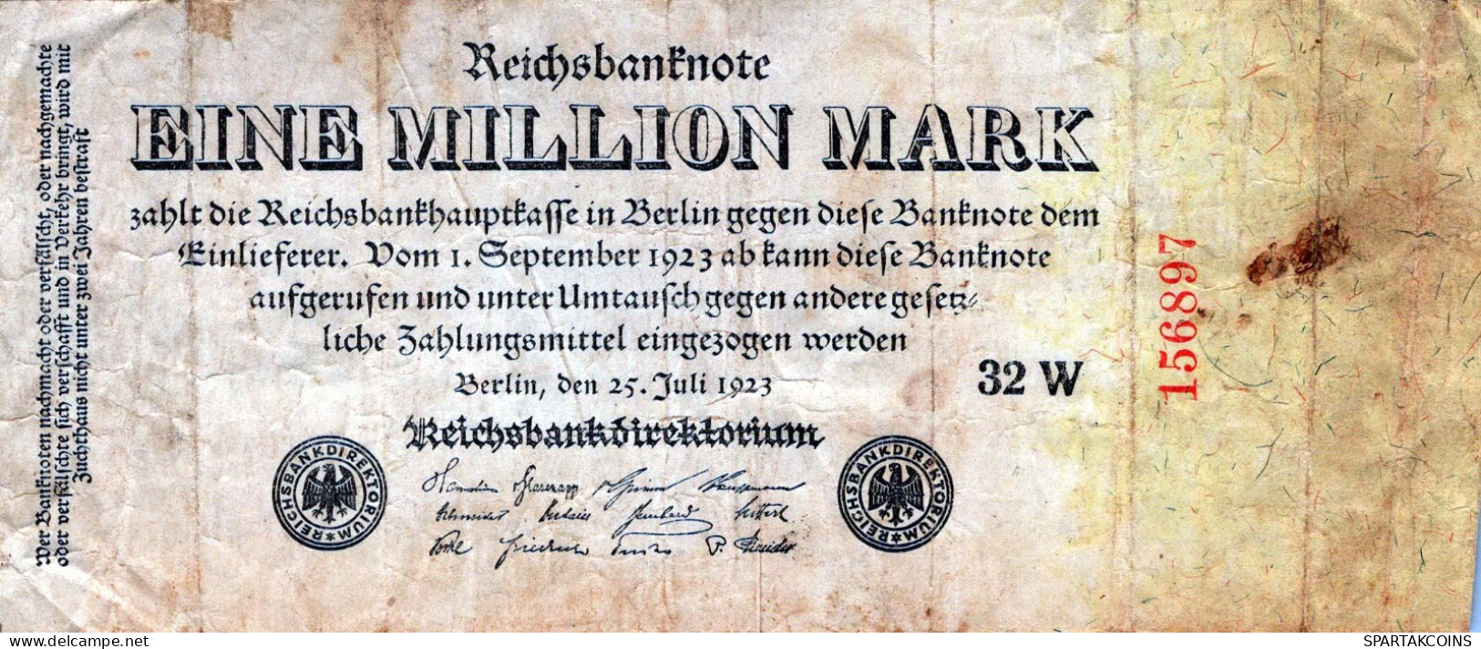 1 MILLION MARK 1923 Stadt BERLIN DEUTSCHLAND Papiergeld Banknote #PL248 - [11] Emissions Locales