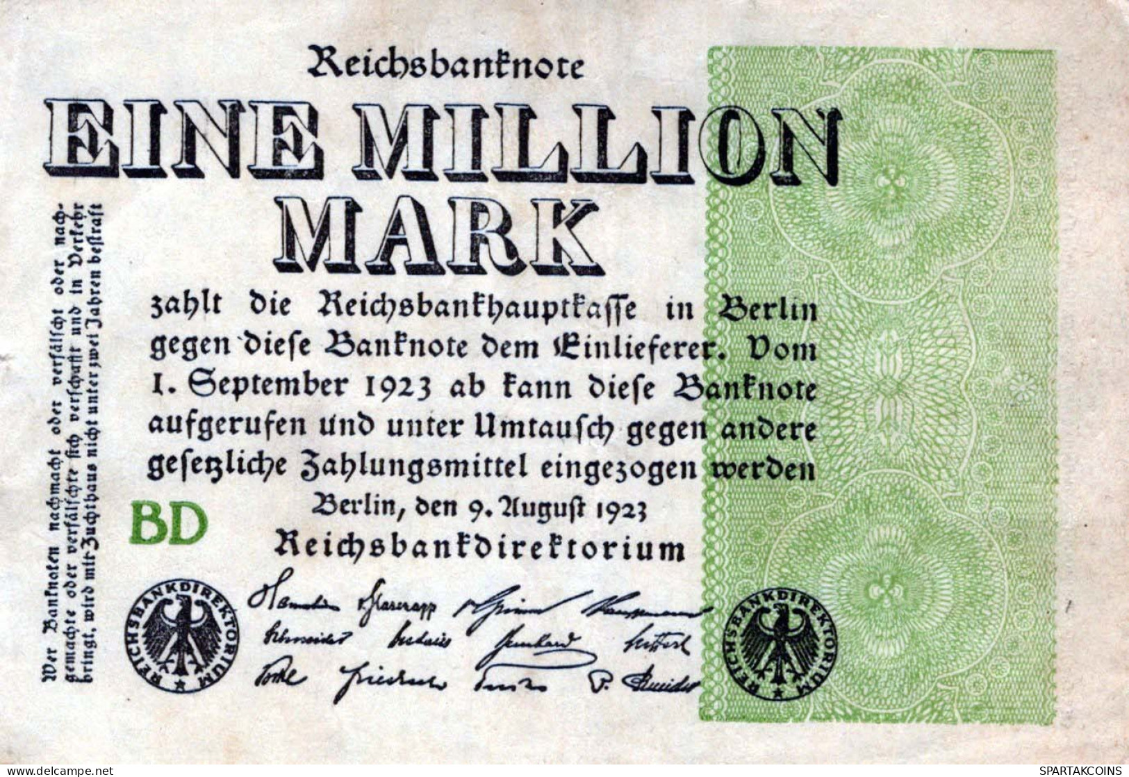 1 MILLION MARK 1923 Stadt BERLIN DEUTSCHLAND Notgeld Banknote #PF840 - [11] Emissions Locales