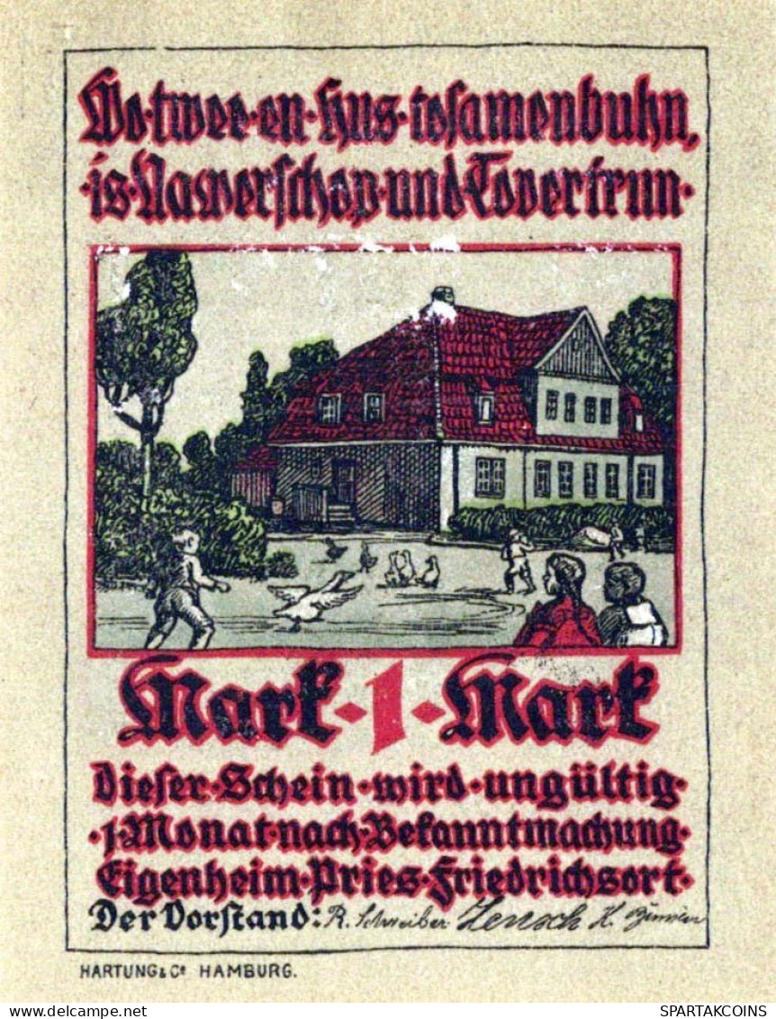 1 MARK Stadt PRIES-FRIEDRICHSORT Schleswig-Holstein UNC DEUTSCHLAND #PJ035 - [11] Local Banknote Issues