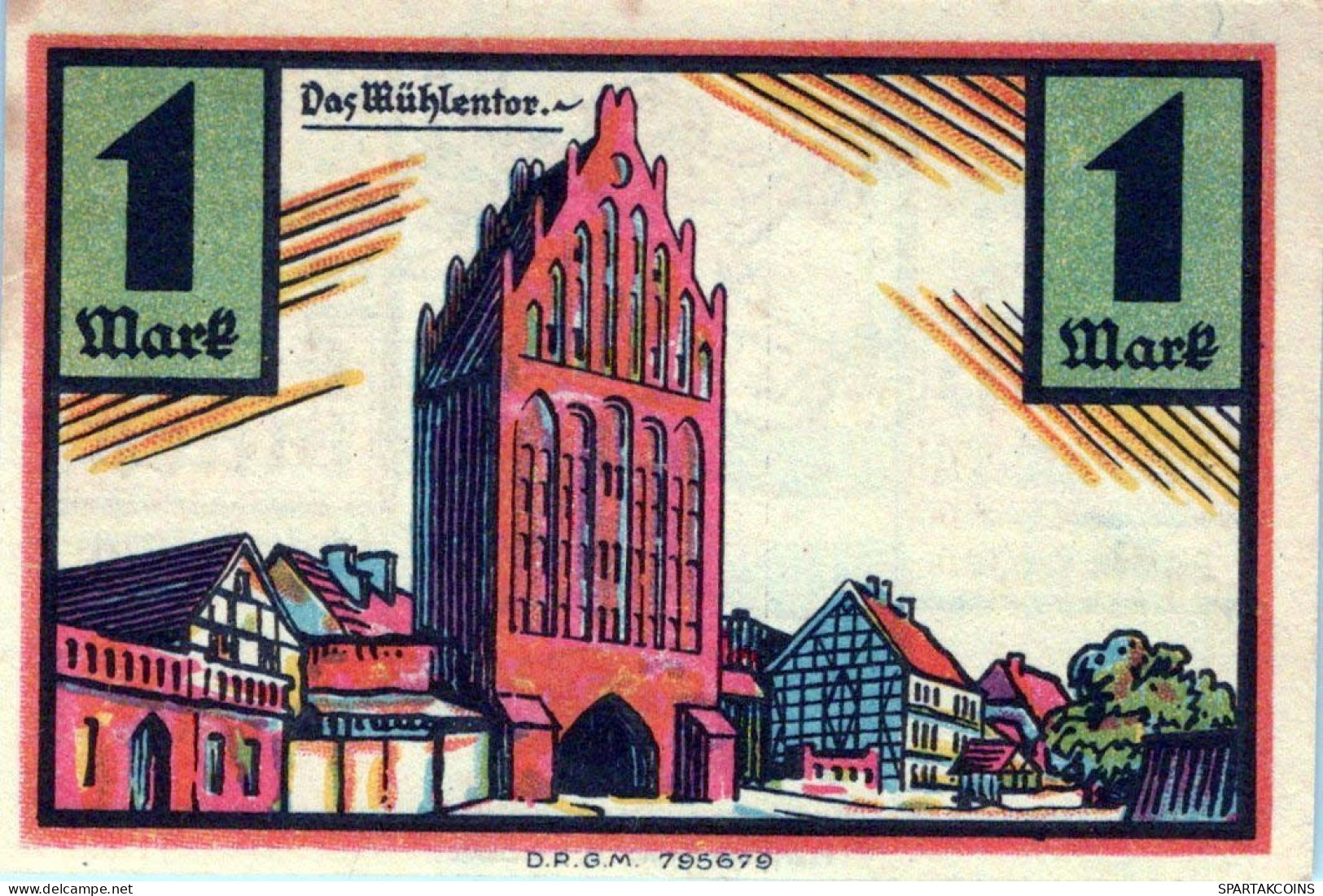 1 MARK 1922 Stadt STOLP Pomerania UNC DEUTSCHLAND Notgeld Banknote #PD344 - Lokale Ausgaben