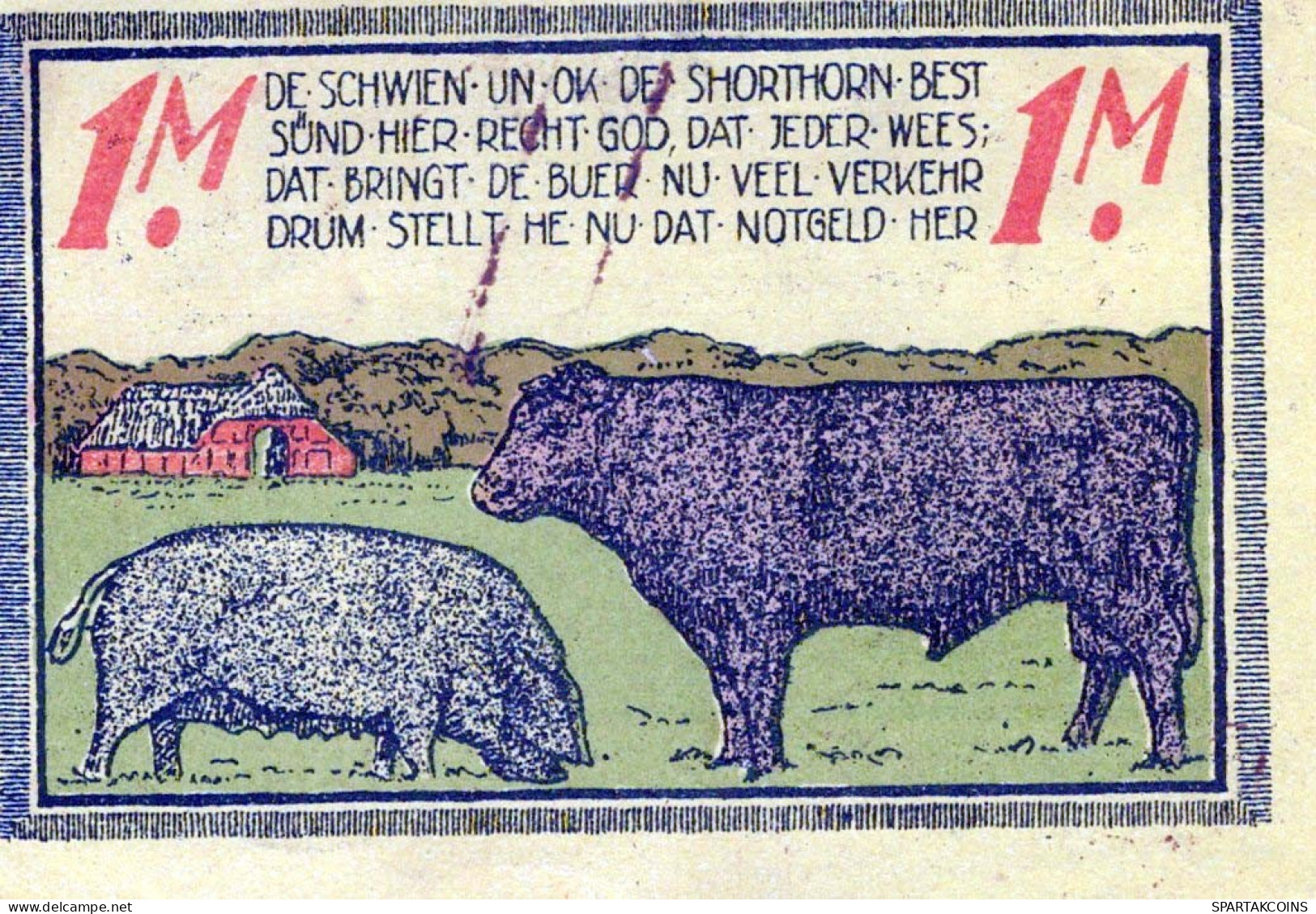 1 MARK 1922 Stadt SEETH IN NORDFRIESLAND UNC DEUTSCHLAND #PH312 - [11] Emissions Locales