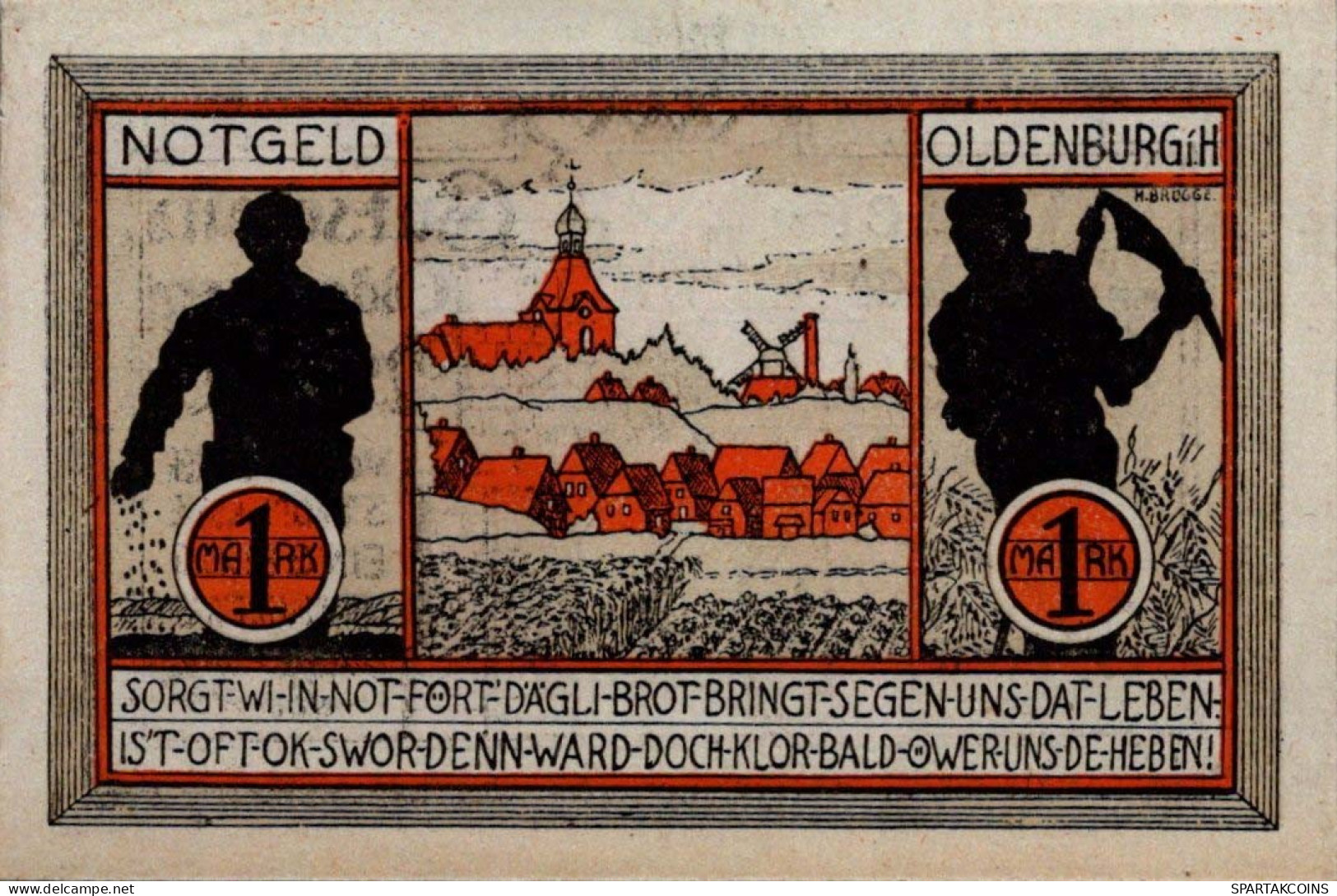 1 MARK 1922 Stadt OLDENBURG IN HOLSTEIN Schleswig-Holstein UNC DEUTSCHLAND #PI843 - [11] Local Banknote Issues