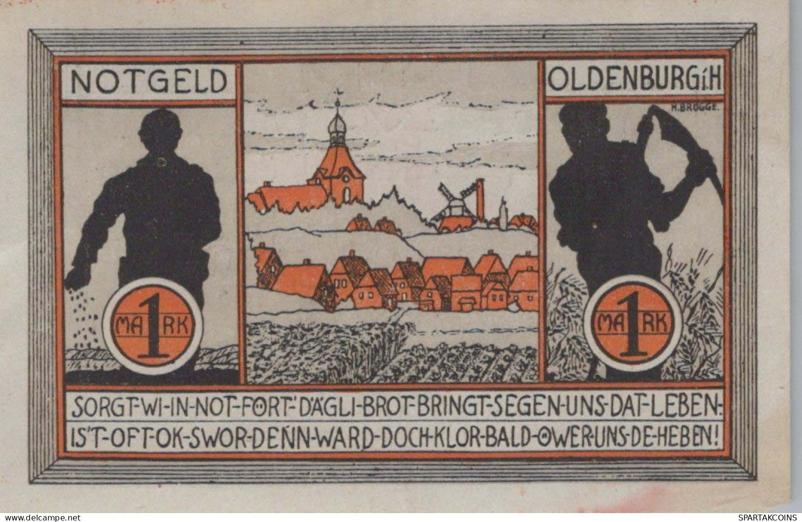 1 MARK 1922 Stadt OLDENBURG IN HOLSTEIN Schleswig-Holstein UNC DEUTSCHLAND #PI842 - [11] Emissioni Locali