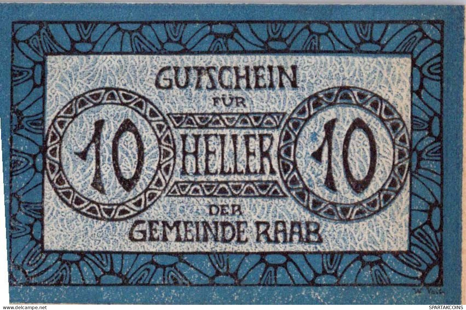 10 HELLER 1920 Stadt RAAB Oberösterreich Österreich UNC Österreich Notgeld Banknote #PH450 - Lokale Ausgaben