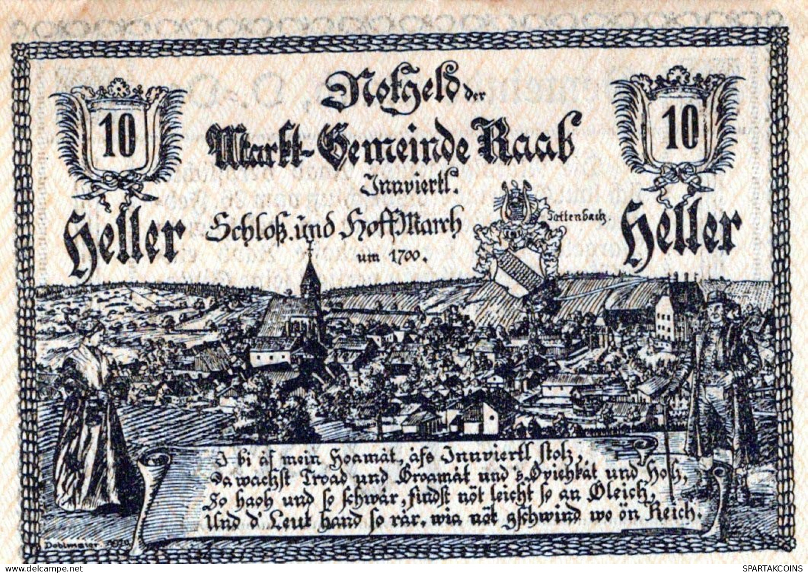 10 HELLER 1920 Stadt RAAB Oberösterreich Österreich Notgeld Banknote #PI359 - [11] Emissioni Locali