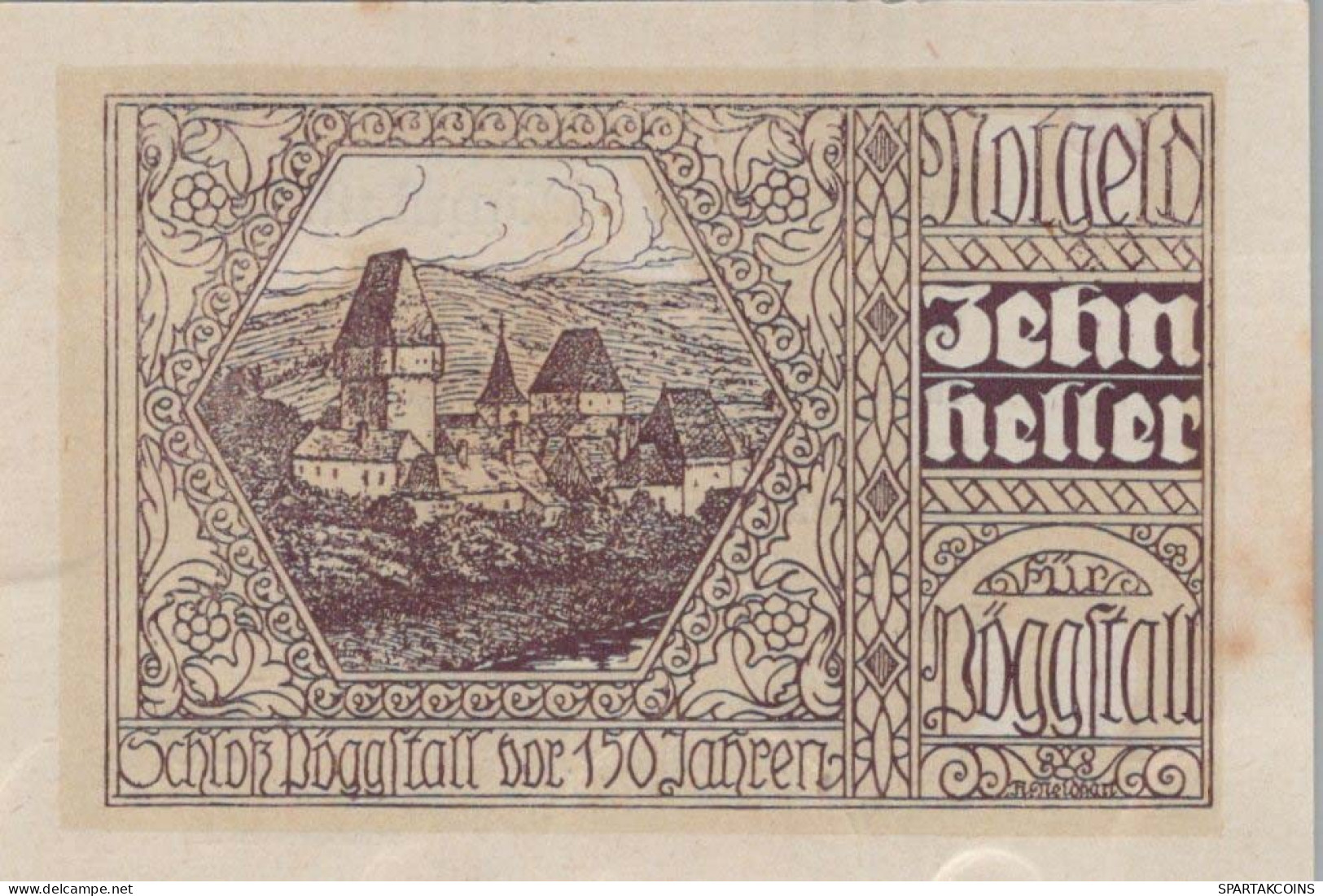 10 HELLER 1920 Stadt PoGGSTALL Niedrigeren Österreich Notgeld Banknote #PE252 - [11] Emissions Locales