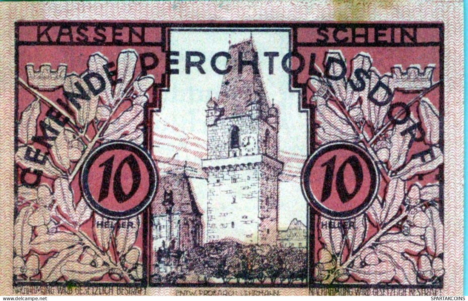 10 HELLER 1920 Stadt PERCHTOLDSDORF Niedrigeren Österreich Notgeld #PE295 - Lokale Ausgaben
