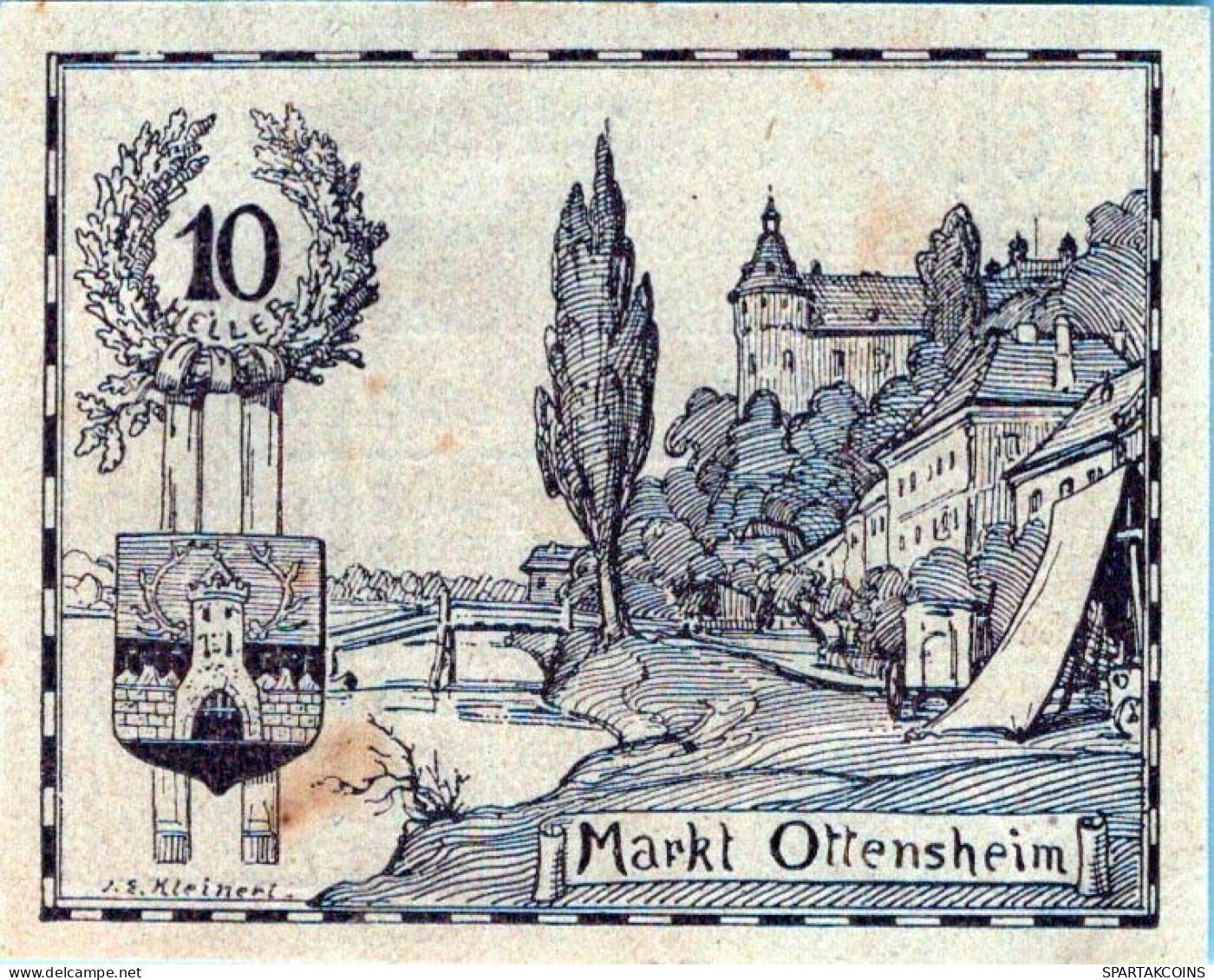 10 HELLER 1920 Stadt OTTENSHEIM Oberösterreich Österreich Notgeld #PE473 - Lokale Ausgaben