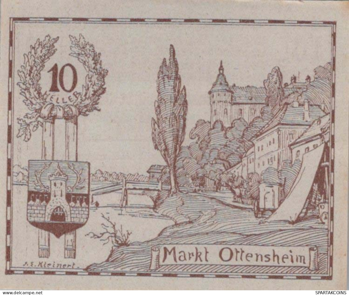 10 HELLER 1920 Stadt OTTENSHEIM Oberösterreich Österreich Notgeld Papiergeld Banknote #PG615 - [11] Emissions Locales