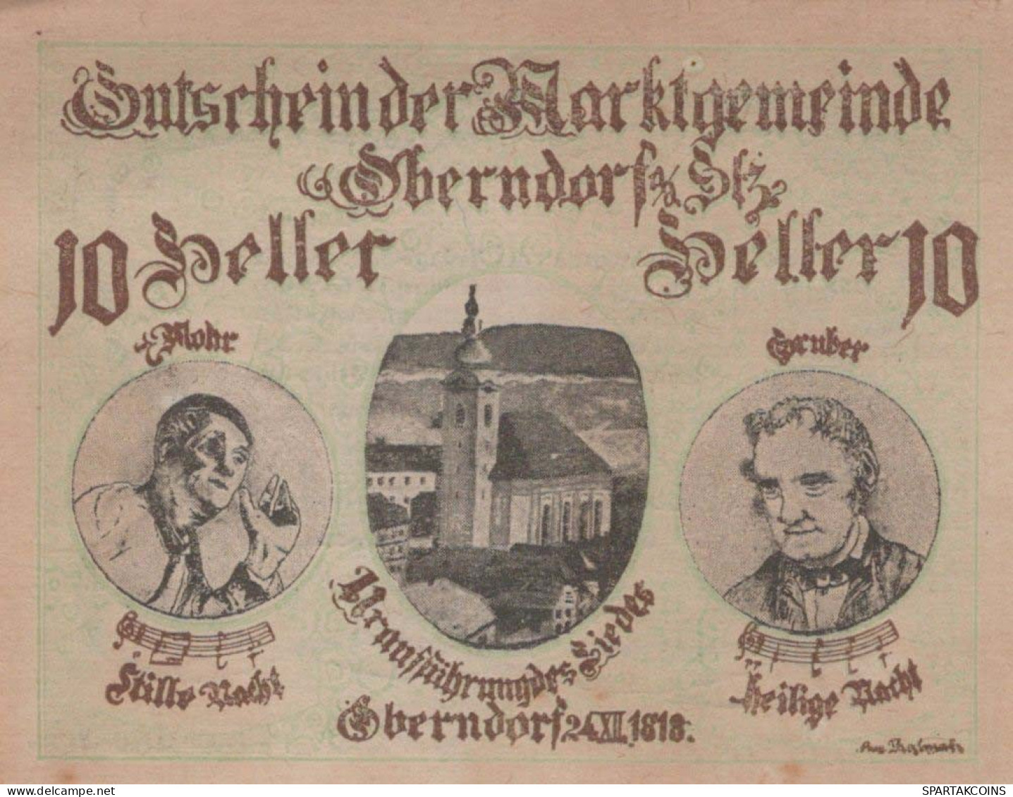 10 HELLER 1920 Stadt OBERNDORF AN DER SALZBACH Salzburg Österreich #PE493 - [11] Local Banknote Issues