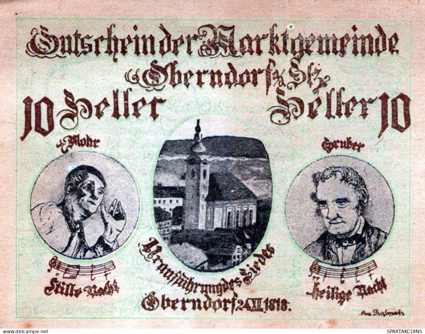 10 HELLER 1920 Stadt OBERNDORF AN DER SALZBACH Salzburg Österreich #PE493 - [11] Local Banknote Issues