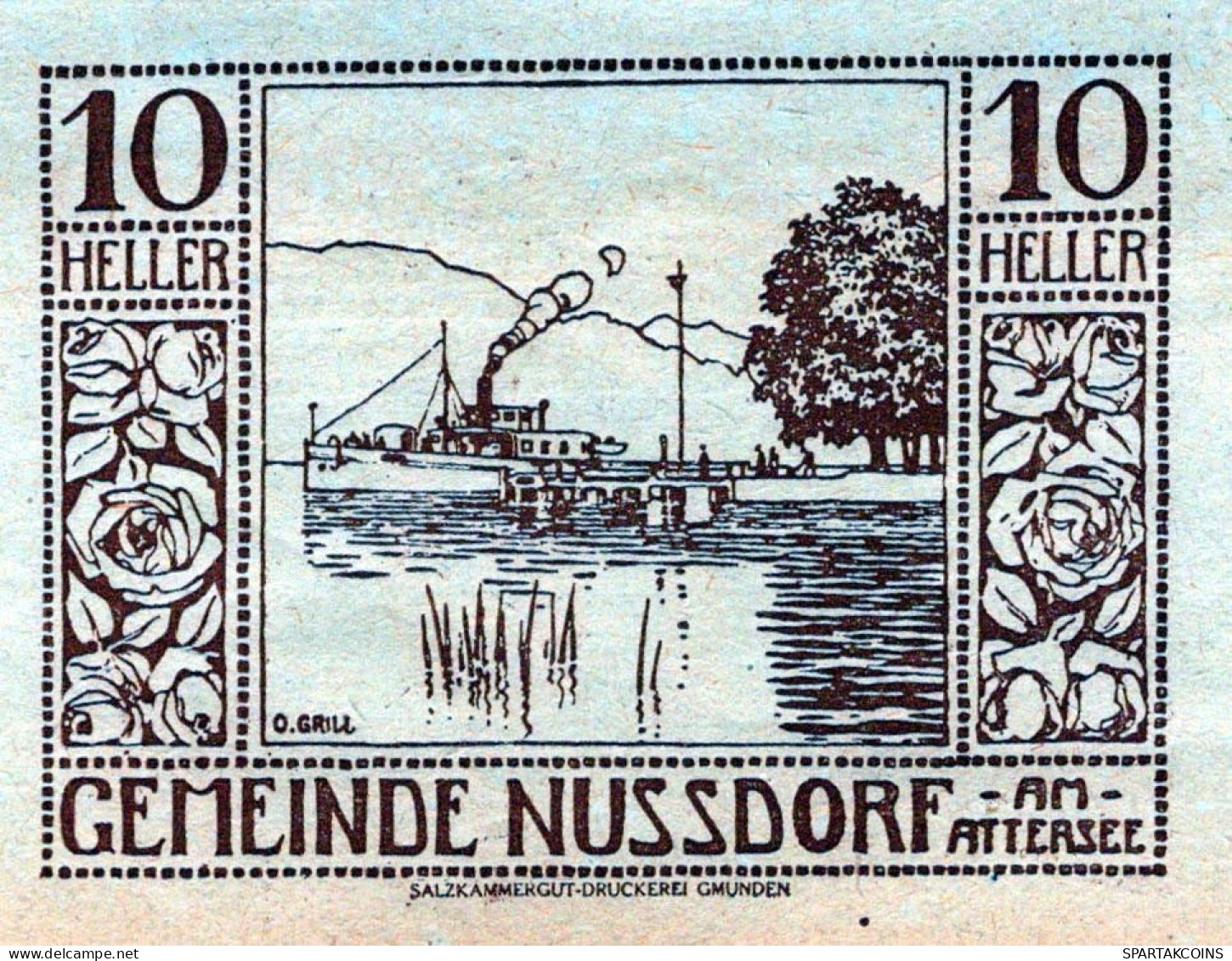 10 HELLER 1920 Stadt NUSSDORF AM ATTERSEE Oberösterreich Österreich Notgeld Papiergeld Banknote #PG636 - Lokale Ausgaben