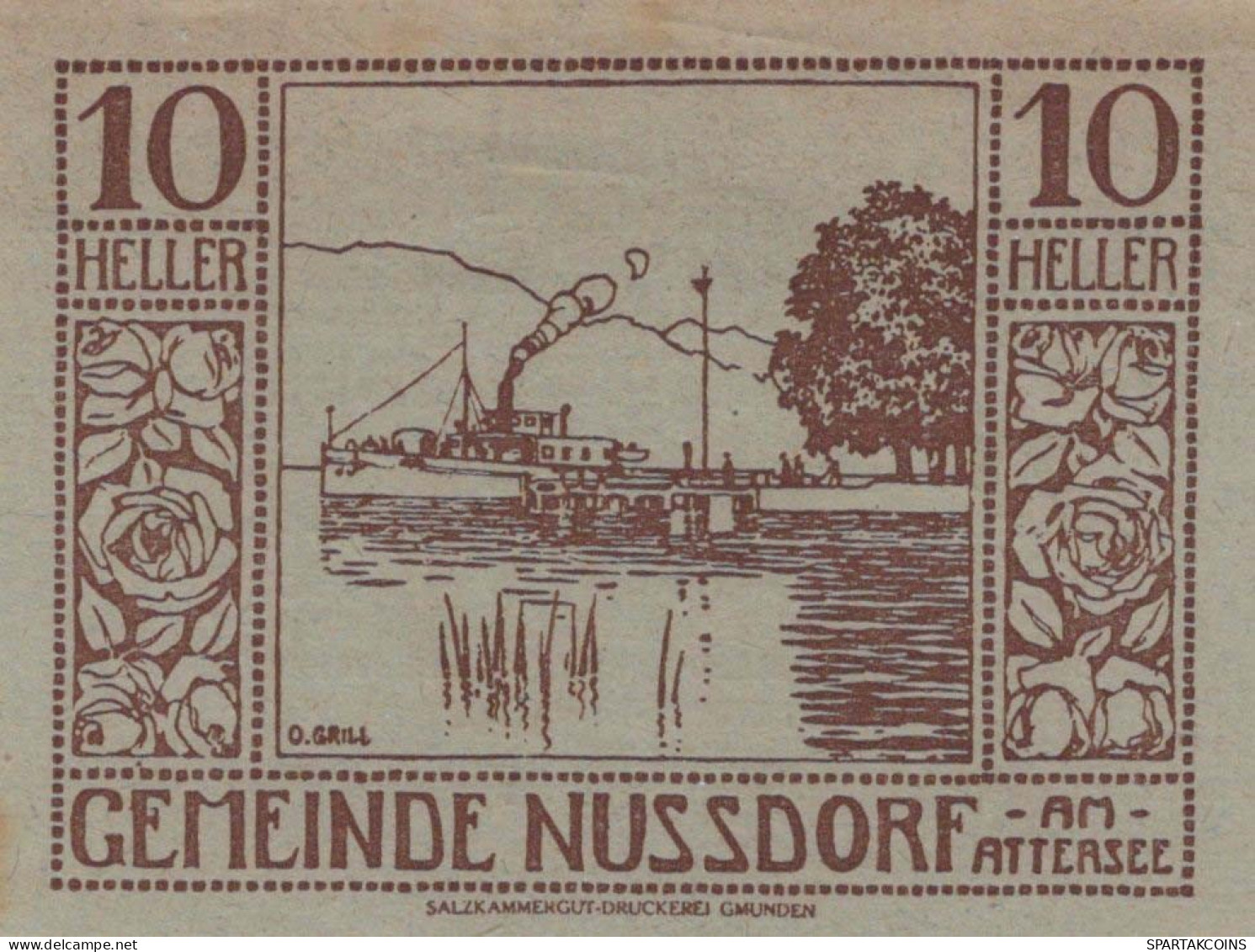 10 HELLER 1920 Stadt NUSSDORF AM ATTERSEE Oberösterreich Österreich #PI330 - [11] Emissioni Locali