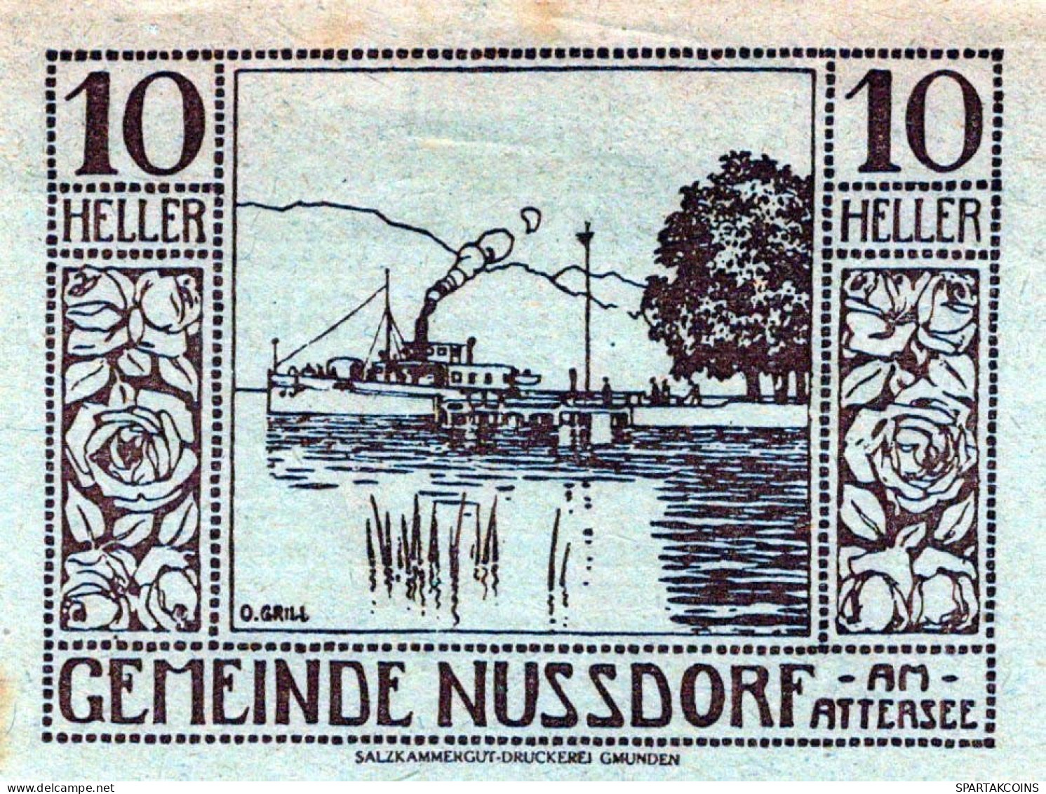 10 HELLER 1920 Stadt NUSSDORF AM ATTERSEE Oberösterreich Österreich #PI330 - Lokale Ausgaben