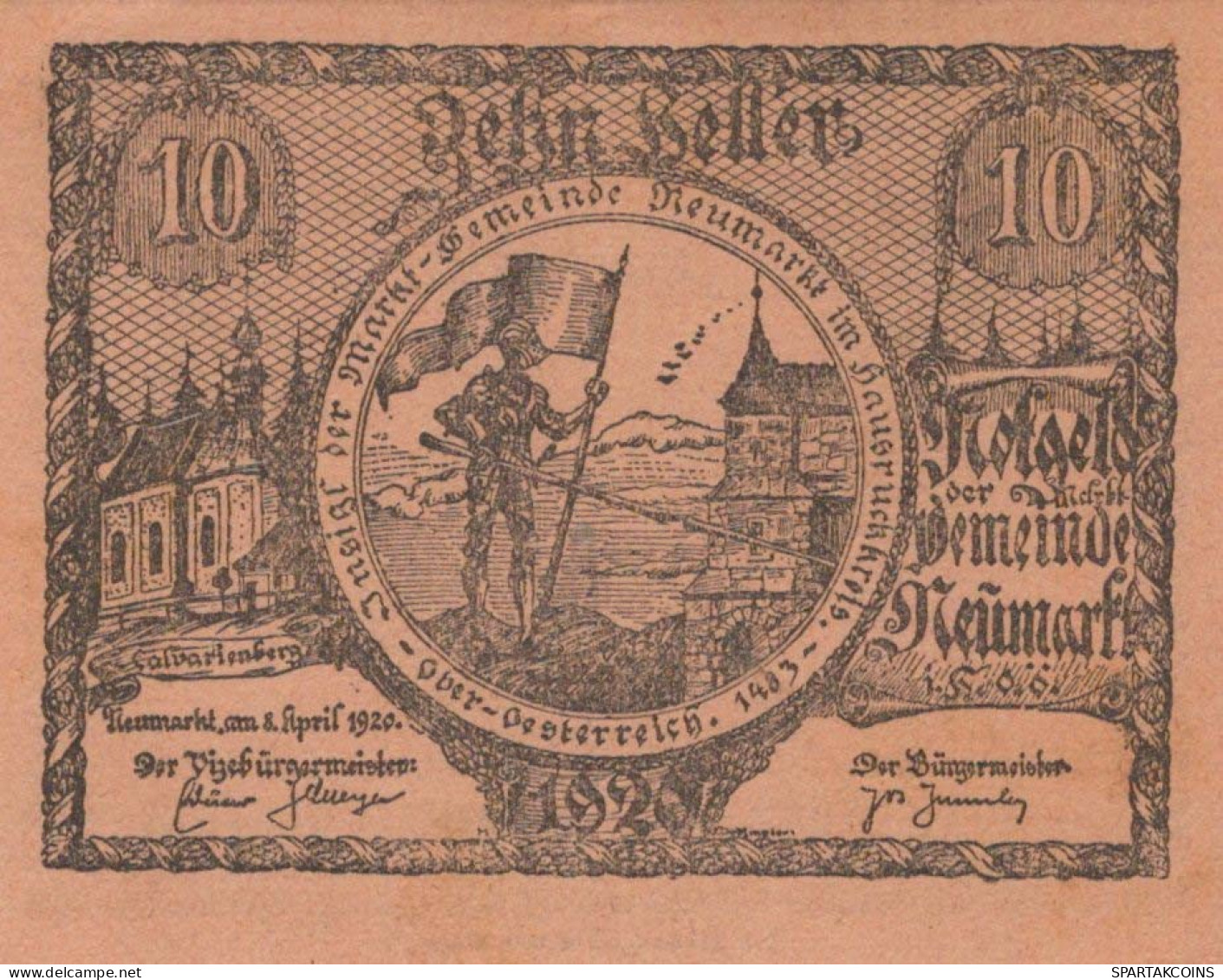 10 HELLER 1920 Stadt NEUMARKT IM HAUSRUCKKREIS Oberösterreich Österreich #PE466 - [11] Local Banknote Issues