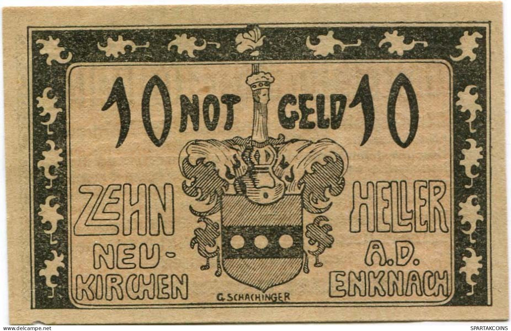 10 HELLER 1920 Stadt Neukirchen An Der Enknach Oberösterreich Österreich Notgeld Papiergeld Banknote #PL891 - [11] Emissions Locales