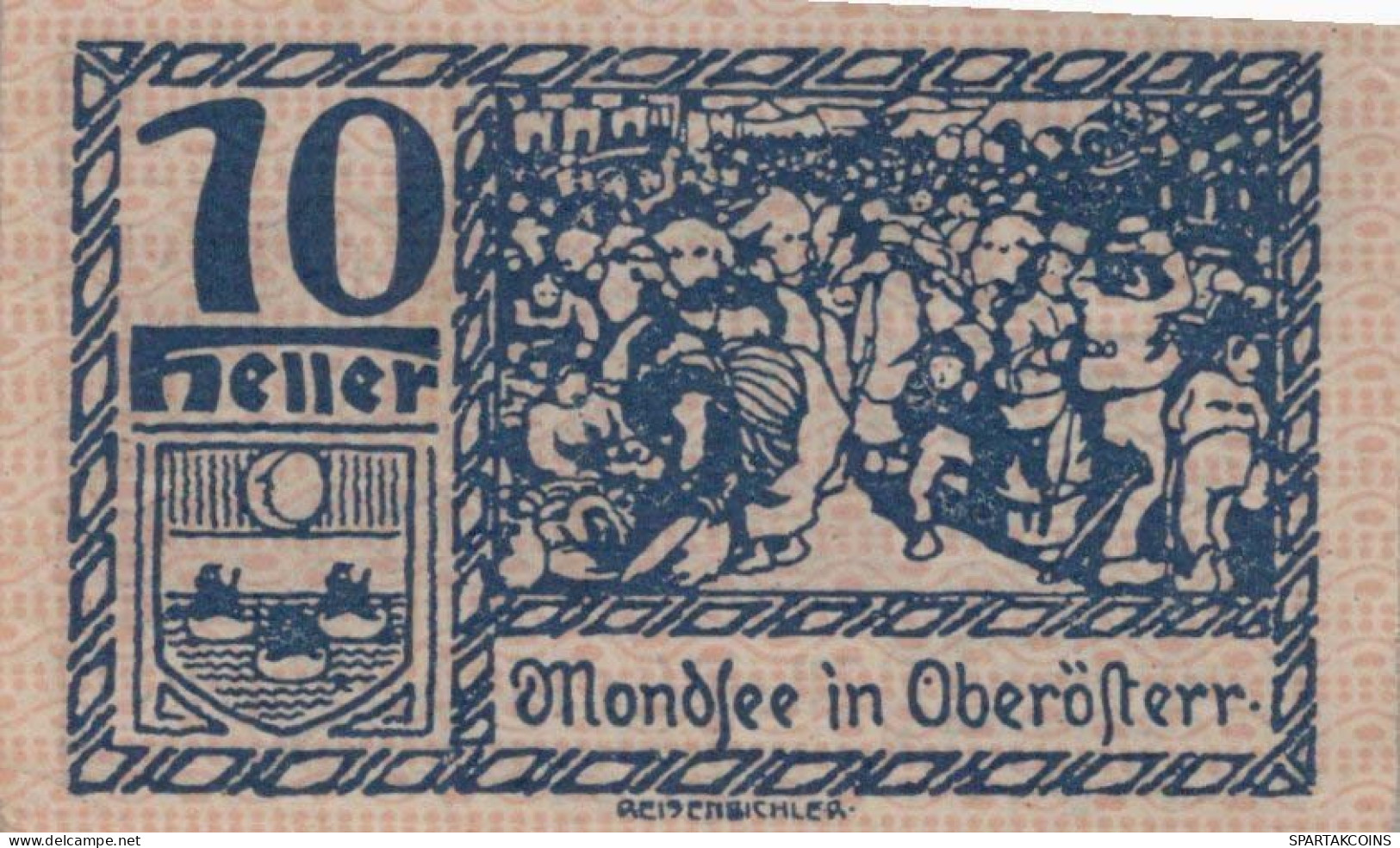 10 HELLER 1920 Stadt MONDSEE Oberösterreich Österreich Notgeld Banknote #PG037 - [11] Lokale Uitgaven