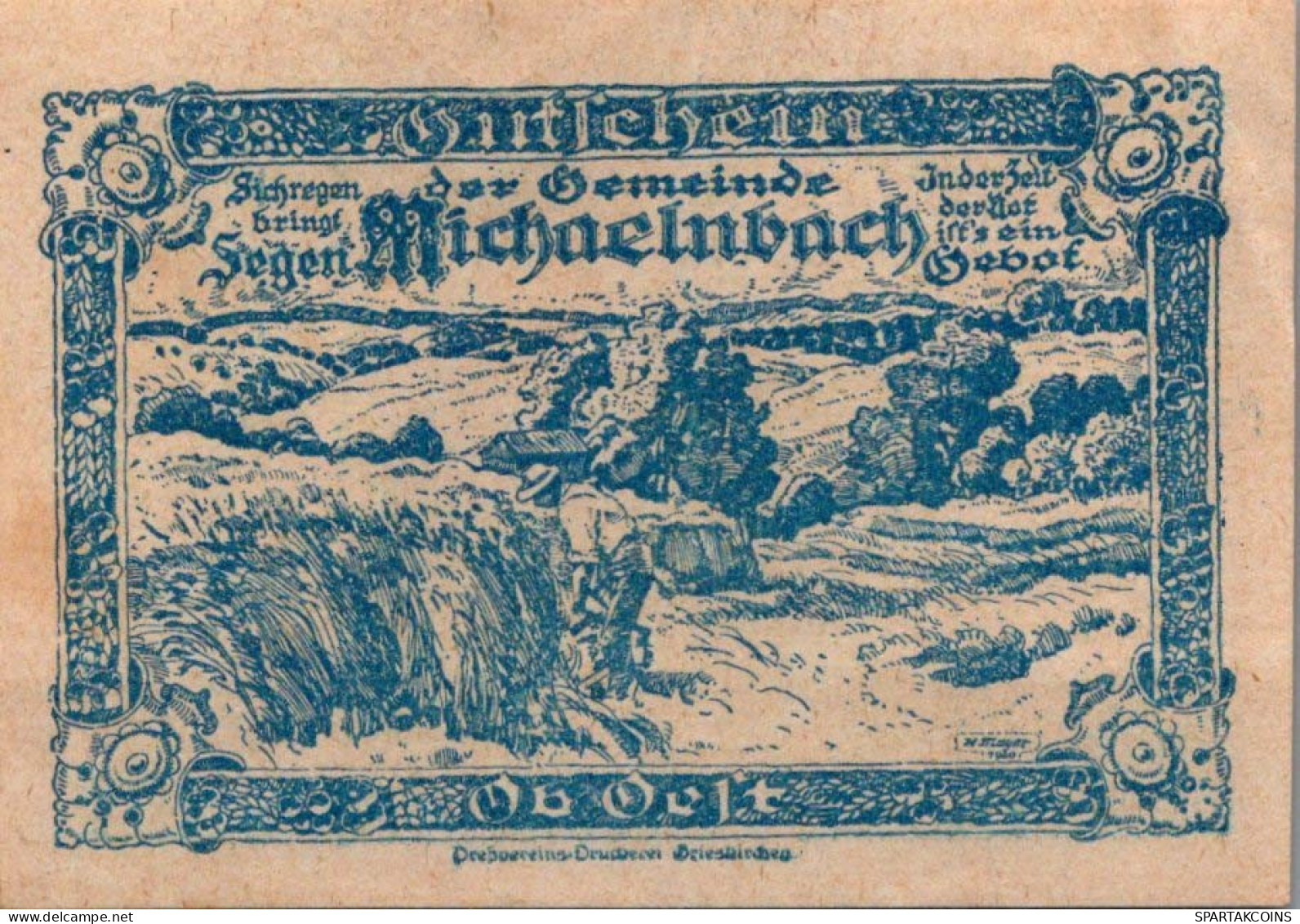 10 HELLER 1920 Stadt MICHAELNBACH Oberösterreich Österreich Notgeld #PD799 - Lokale Ausgaben