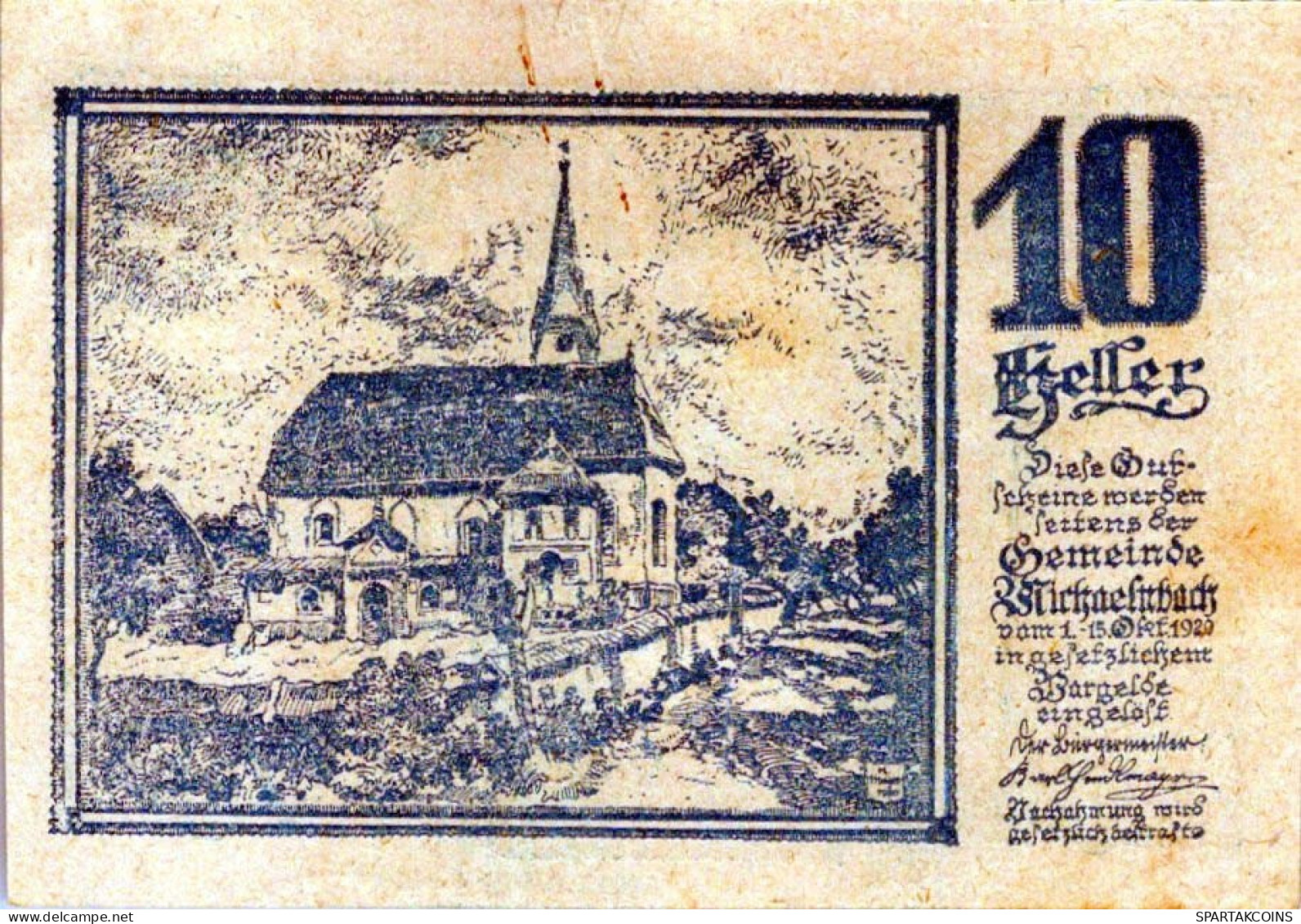 10 HELLER 1920 Stadt MICHAELNBACH Oberösterreich Österreich Notgeld #PD799 - Lokale Ausgaben