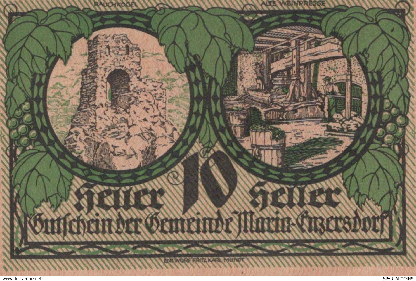 10 HELLER 1920 Stadt MELK Niedrigeren Österreich Notgeld Banknote #PD862 - Lokale Ausgaben