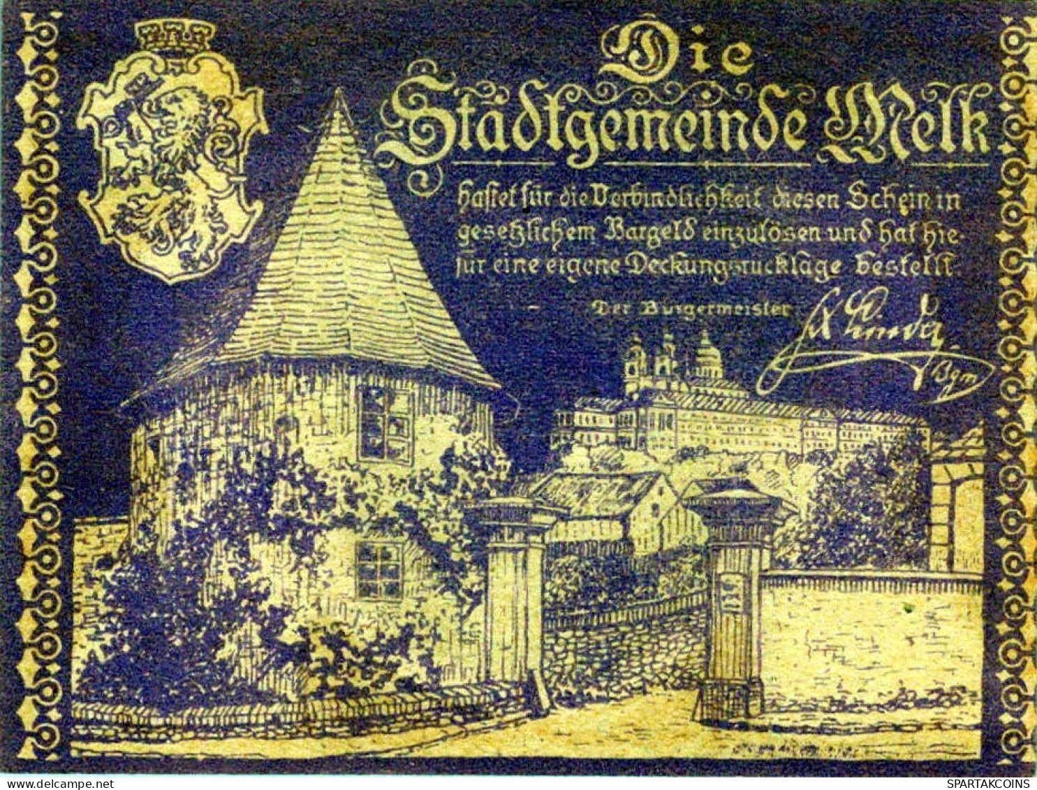 10 HELLER 1920 Stadt MELK Niedrigeren Österreich Notgeld Banknote #PD804 - [11] Lokale Uitgaven