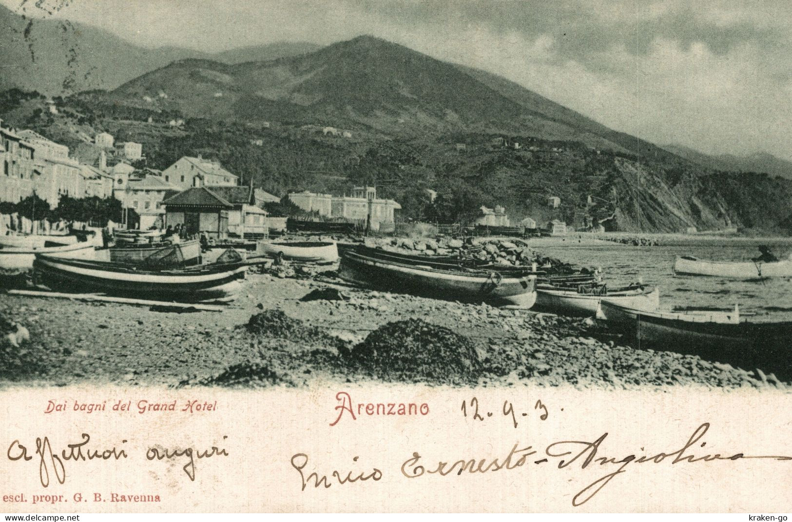 ARENZANO, Genova - Dai Bagni Del Grand Hotel - VG - #020 - Andere & Zonder Classificatie