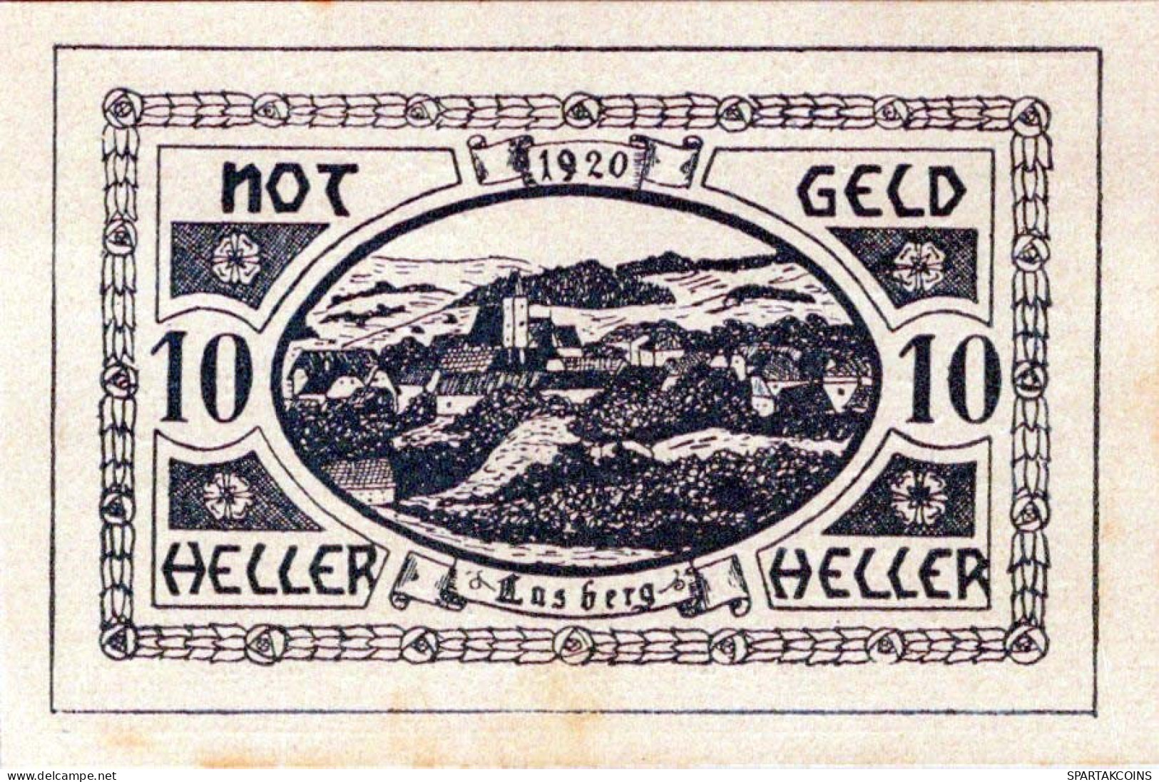 10 HELLER 1920 Stadt LASBERG Oberösterreich Österreich UNC Österreich Notgeld #PH386 - [11] Local Banknote Issues