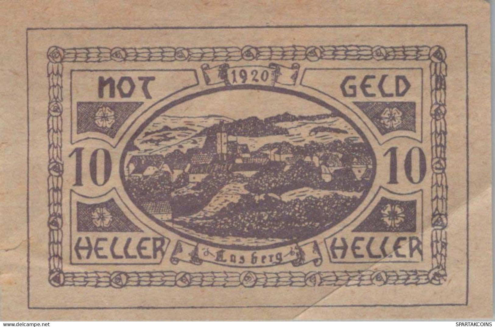 10 HELLER 1920 Stadt LASBERG Oberösterreich Österreich Notgeld Banknote #PD788 - Lokale Ausgaben