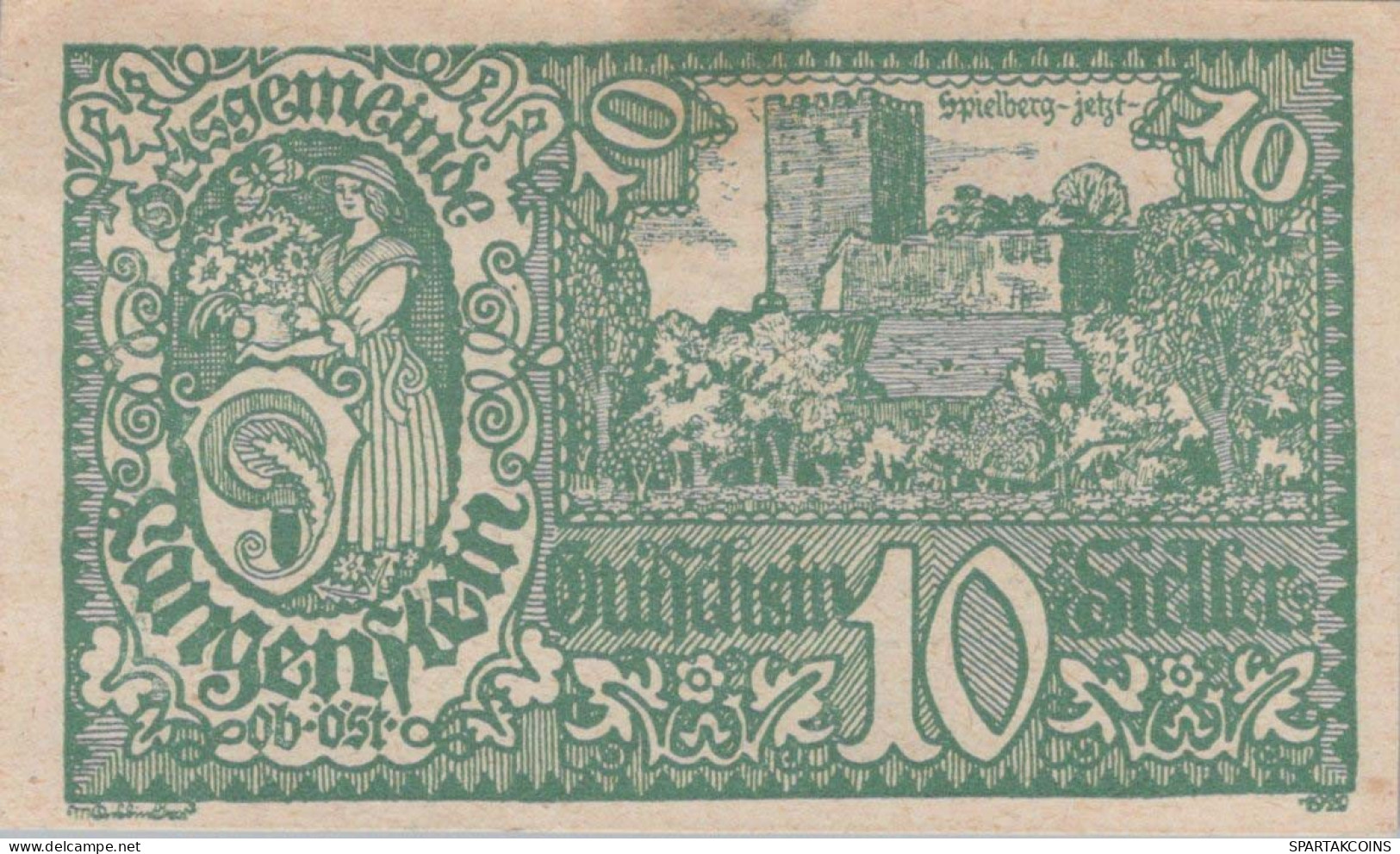 10 HELLER 1920 Stadt LANGENSTEIN Oberösterreich Österreich Notgeld #PI289 - Lokale Ausgaben