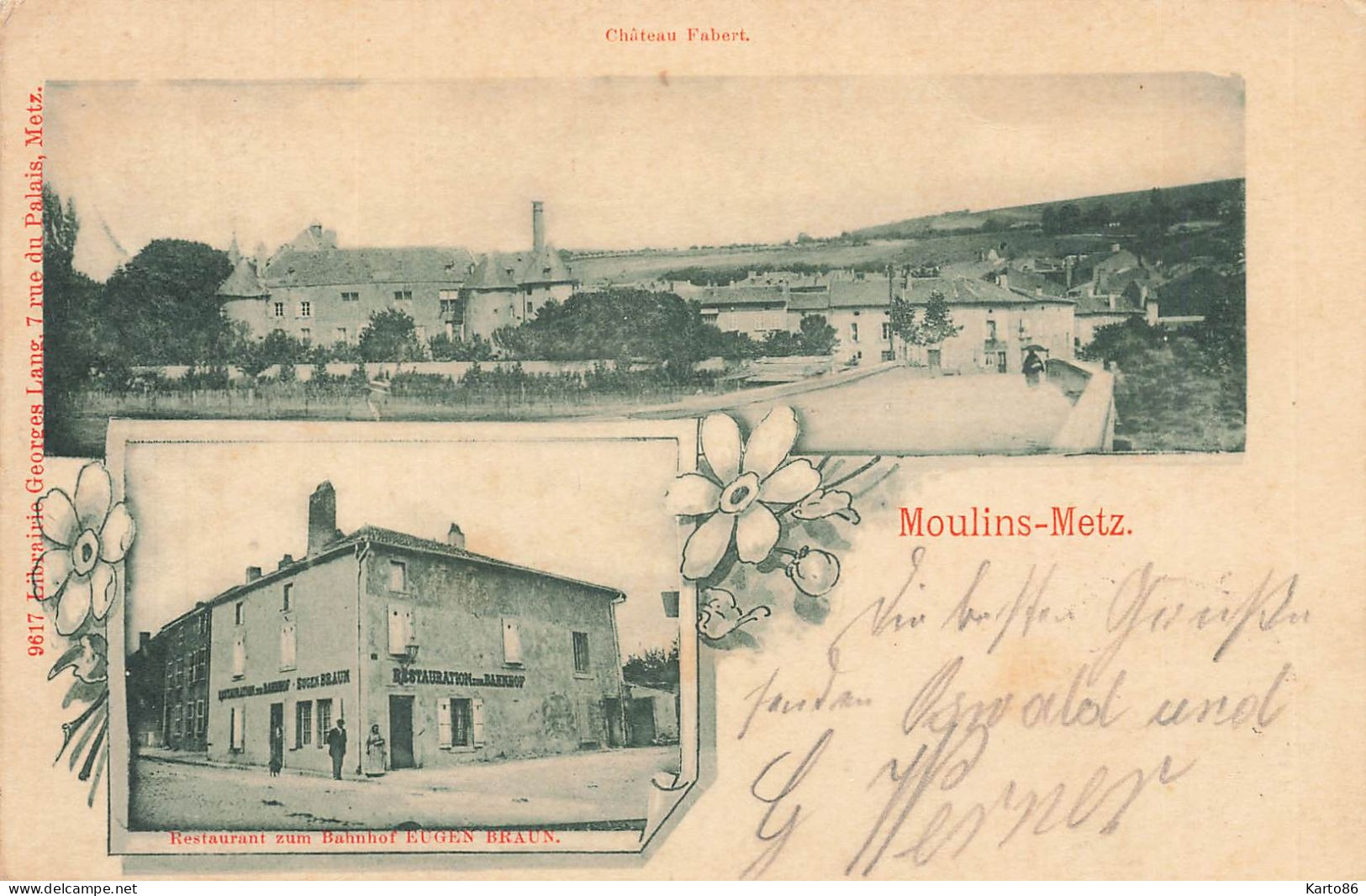 Moulins Lès Metz * 1902 * Gruss Moulins Metz * CPA * Restauration Zum Bahnhof - Autres & Non Classés