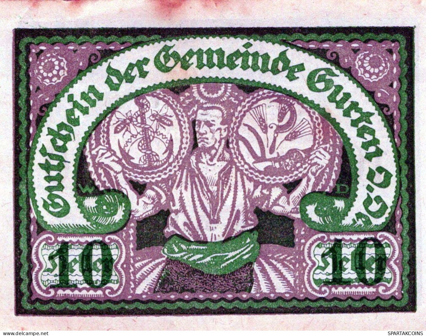 10 HELLER 1920 Stadt GURTEN Oberösterreich Österreich Notgeld Banknote #PI333 - [11] Lokale Uitgaven
