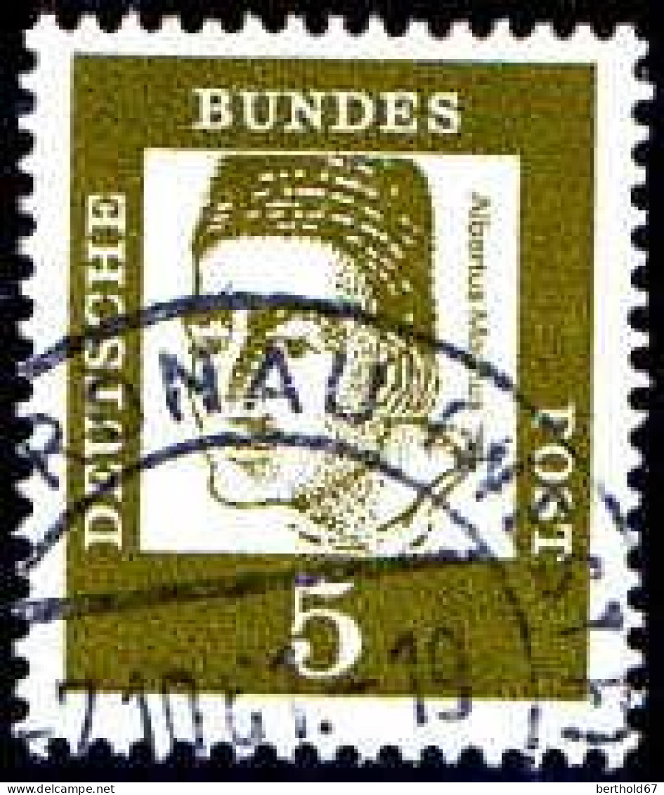 RFA Poste Obl Yv: 220c/228a Allemands Célèbres Papier Blanc Non-fluorescent (Beau Cachet Rond) - Usati