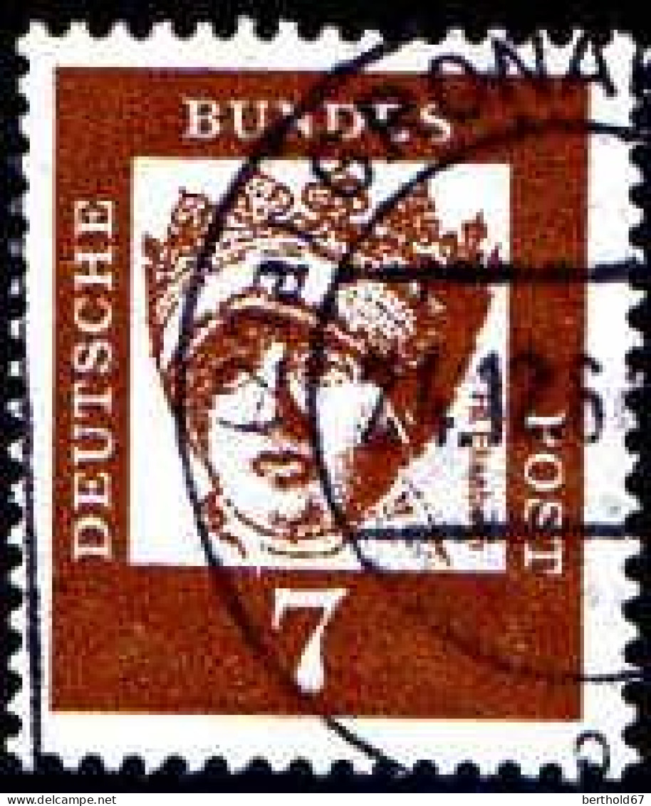 RFA Poste Obl Yv: 220c/228a Allemands Célèbres Papier Blanc Non-fluorescent (Beau Cachet Rond) - Used Stamps
