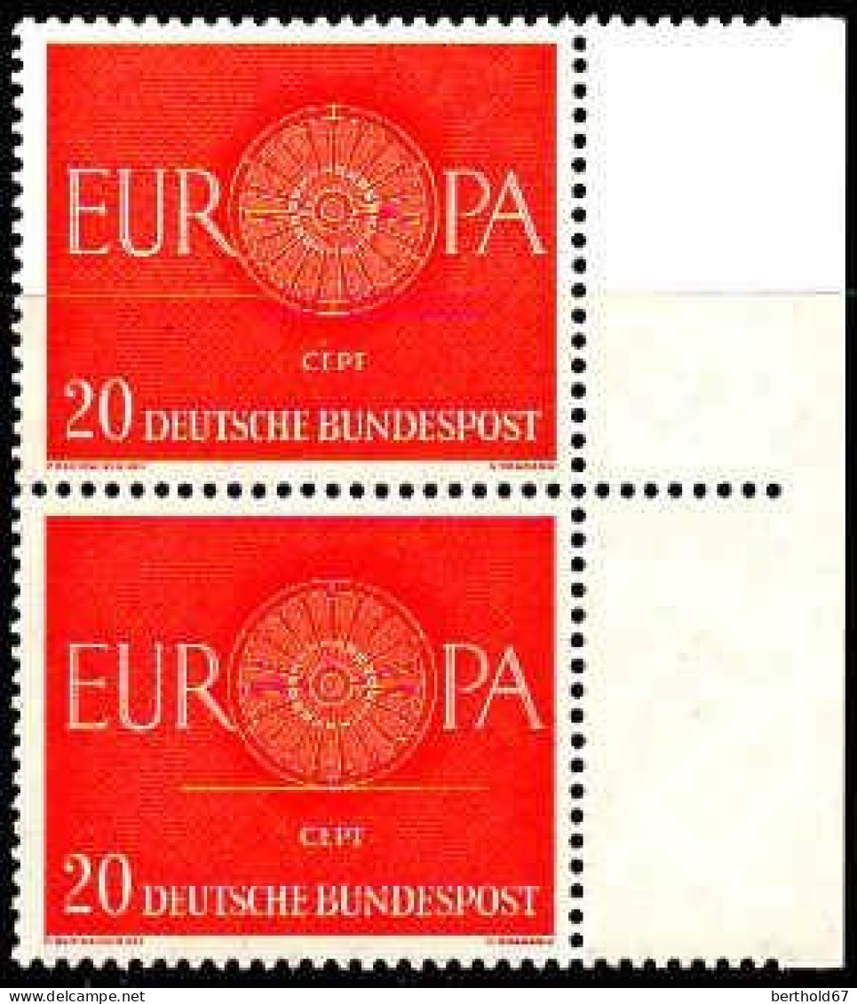 RFA Poste N** Yv: 210/212 Europa Cept Roue Bord De Feuille Paire - Unused Stamps