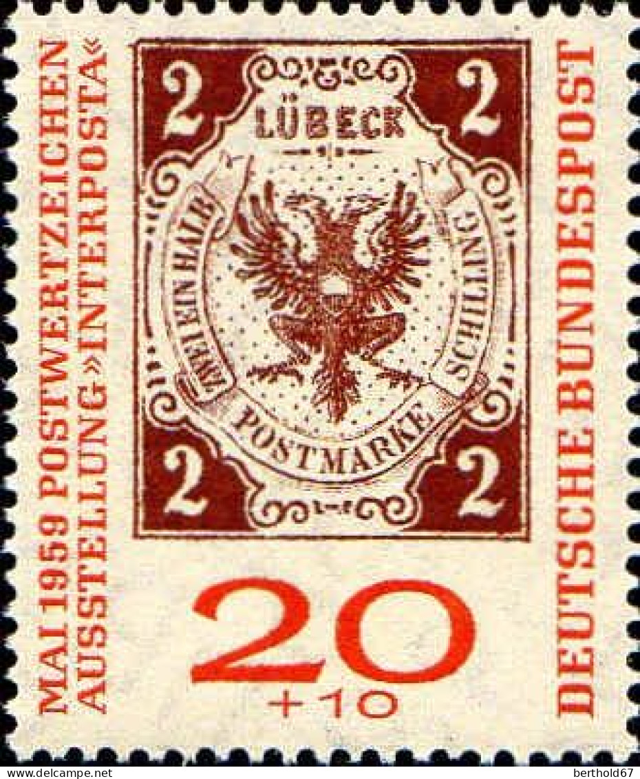 RFA Poste N** Yv: 183/184 Centenaire Du Timbres De Hamburg & De Lübeck - Nuovi