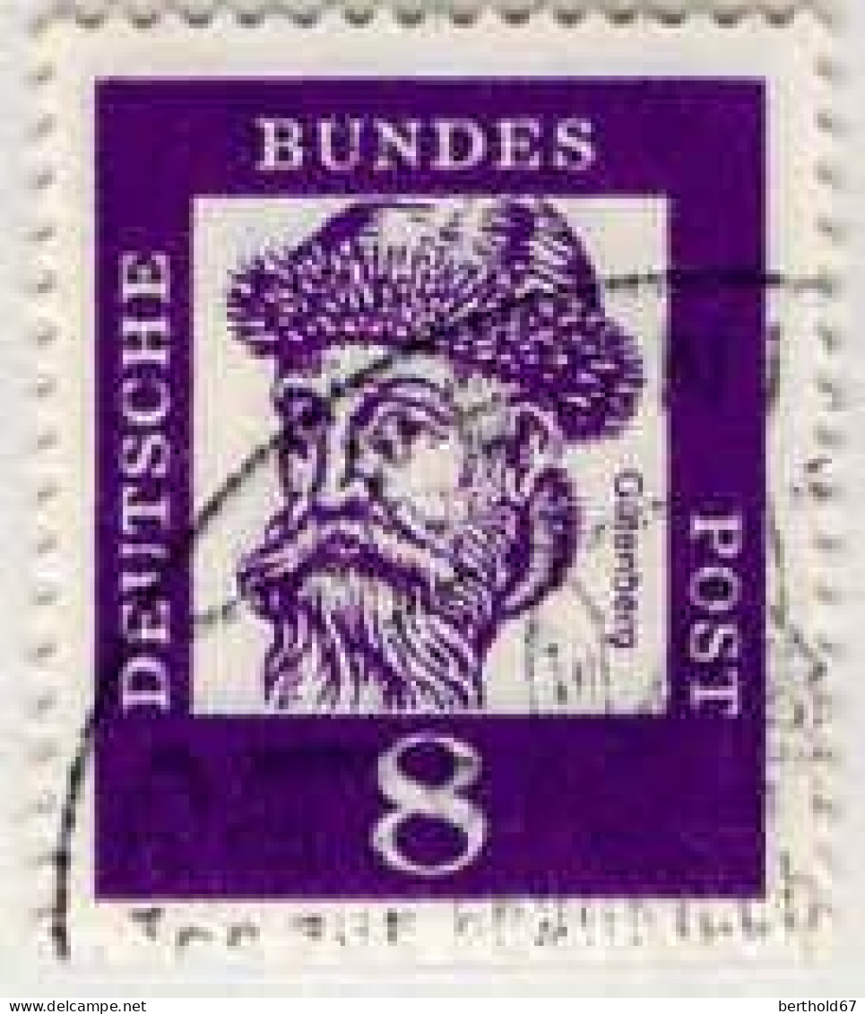 RFA Poste Obl Yv: 220/234 Allemands Célèbres Papier Fluorescent - Used Stamps