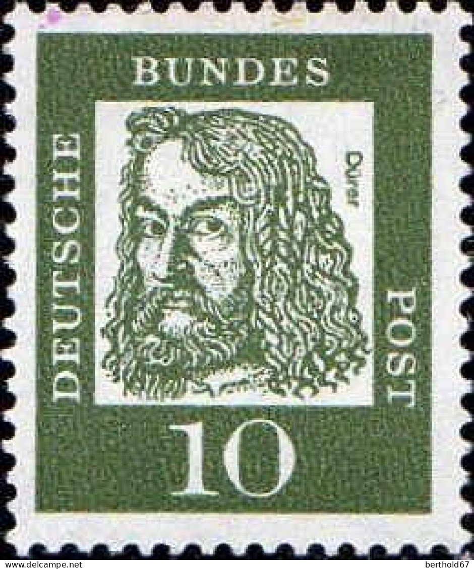 RFA Poste N** Yv: 220/234 Allemands Célèbres Papier Fluorescent - Unused Stamps