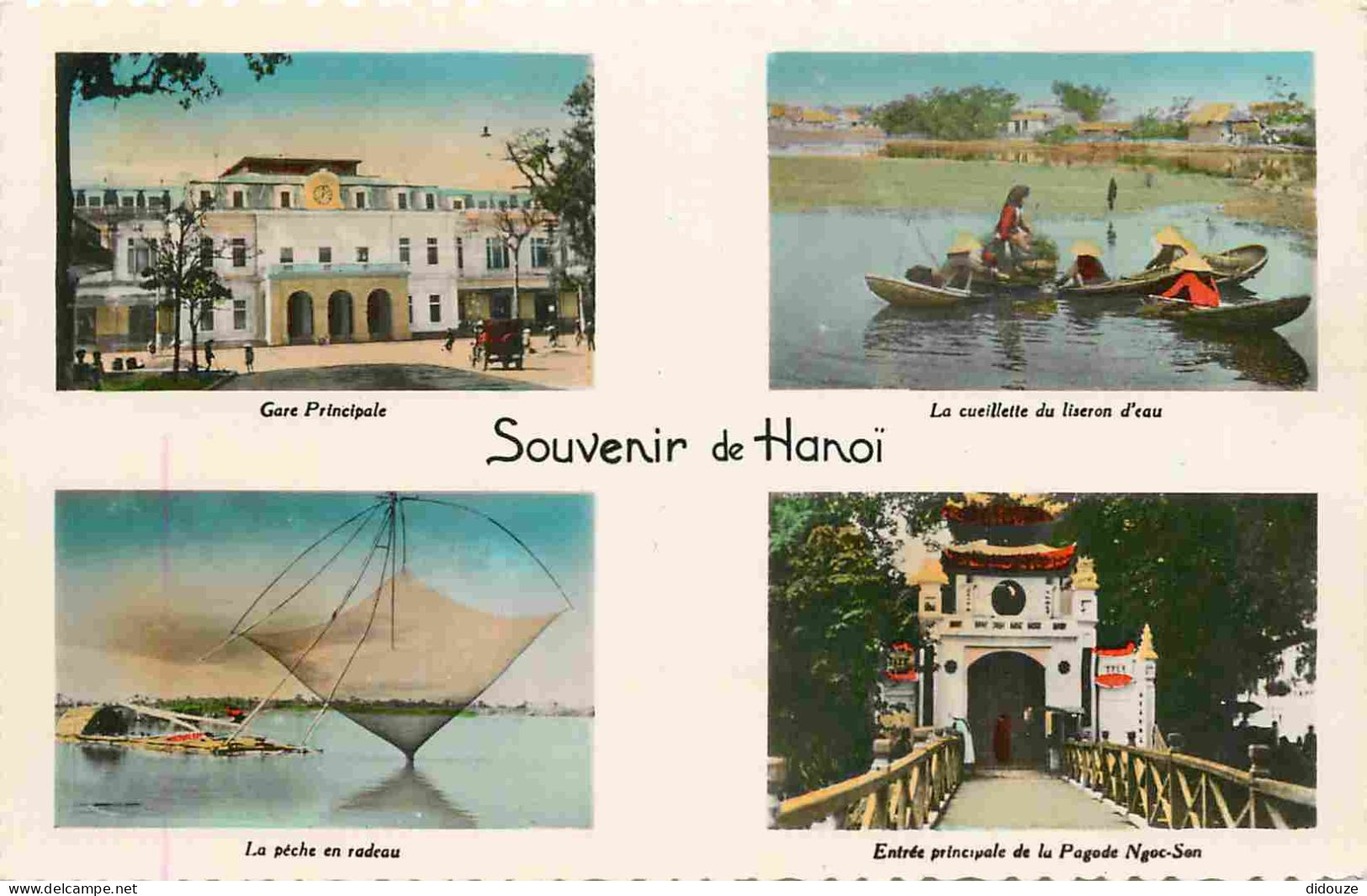 Vietnam - Hanoï - Multivues - Colorisée - Mention Photographie Véritable - Carte Dentelée - CPSM Format CPA - Voir Scans - Vietnam